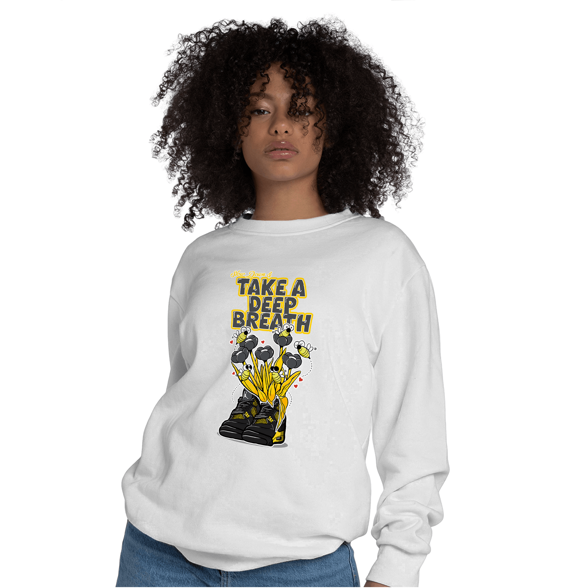 Thunder 4s Sweatshirt Match Bee Sneaker - NastyJamz
