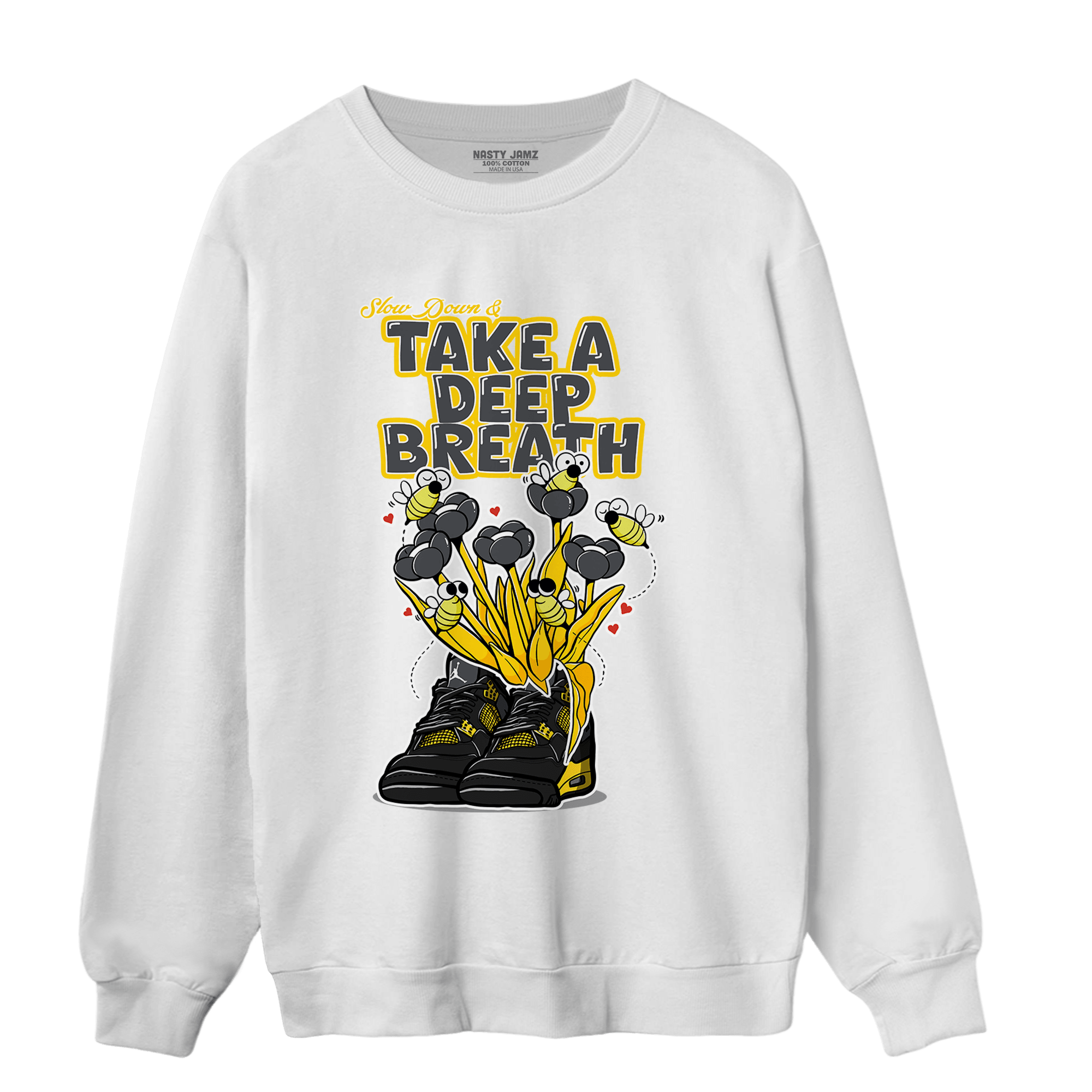 Thunder 4s Sweatshirt Match Bee Sneaker - NastyJamz
