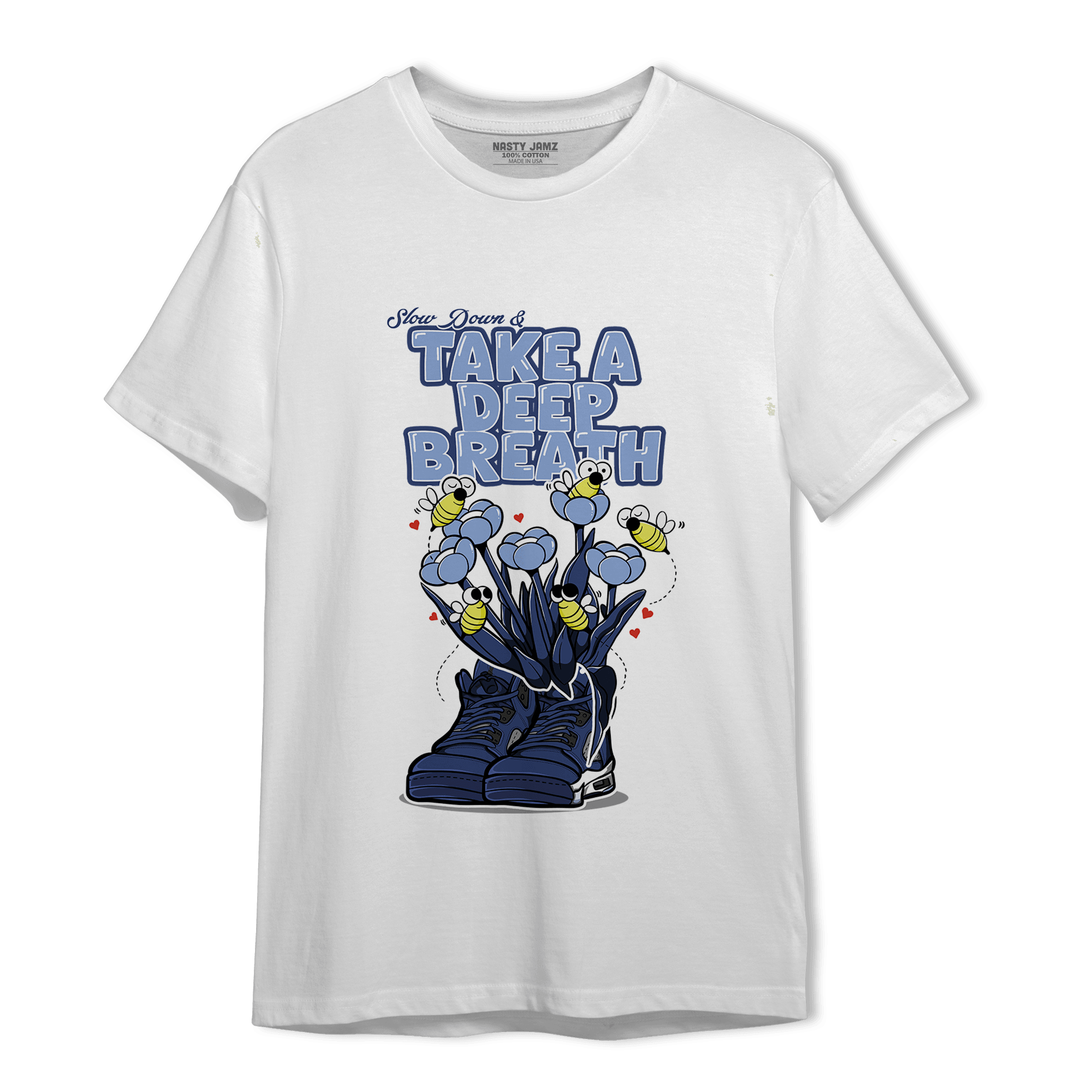 Midnight Navy 5s T Shirt Match Bee Sneaker - NastyJamz