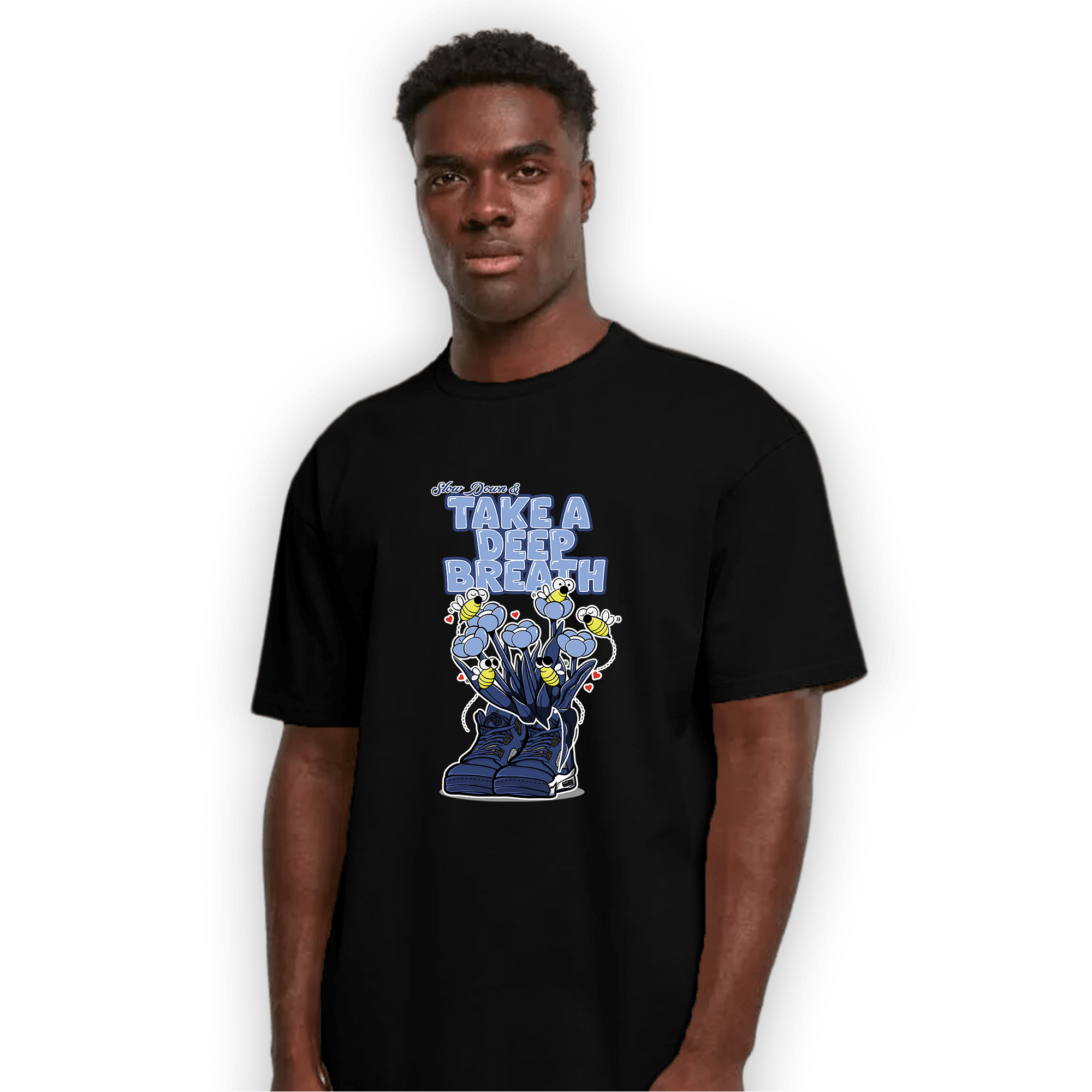 Midnight Navy 5s T Shirt Match Bee Sneaker - NastyJamz