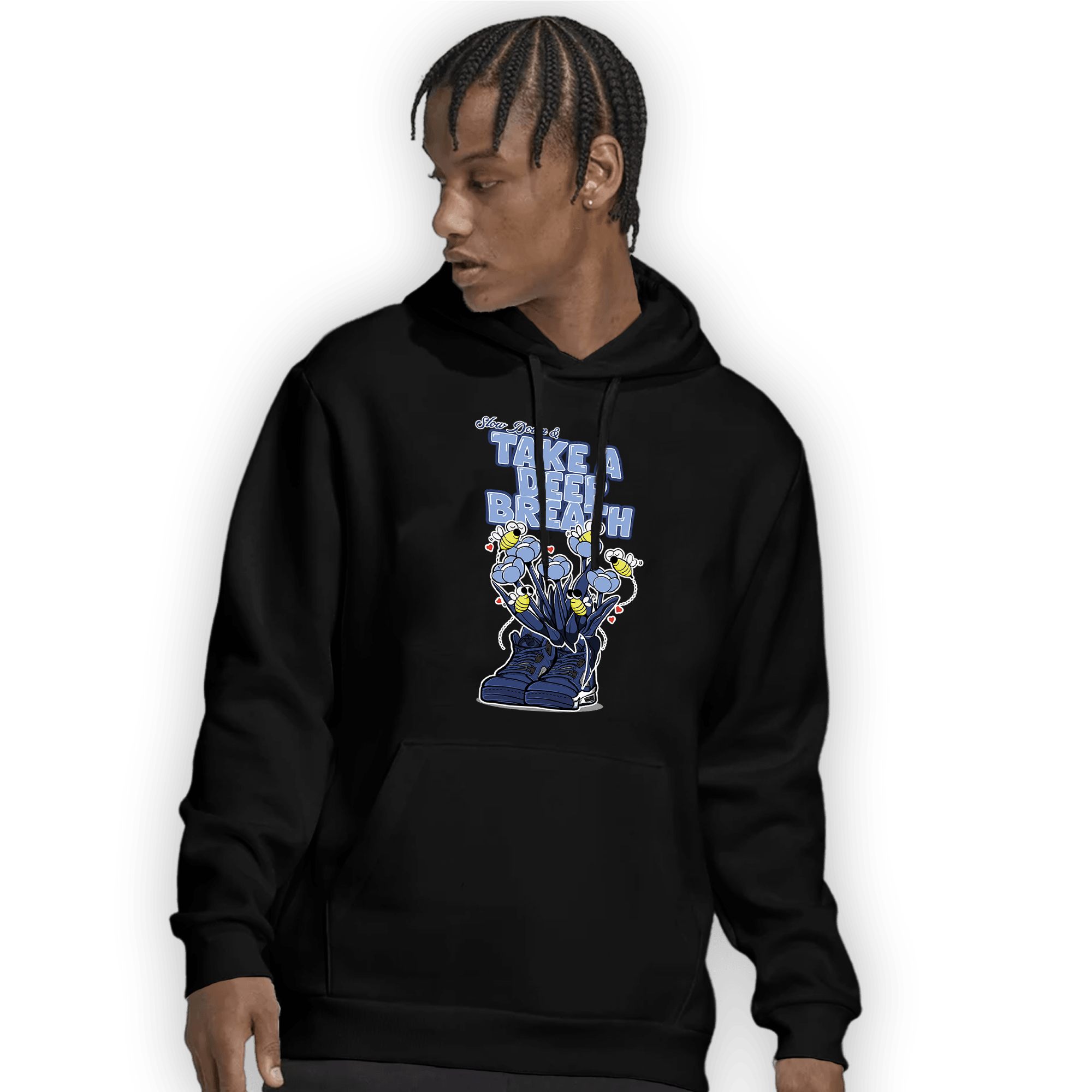 Midnight Navy 5s Hoodie Match Bee Sneaker - NastyJamz