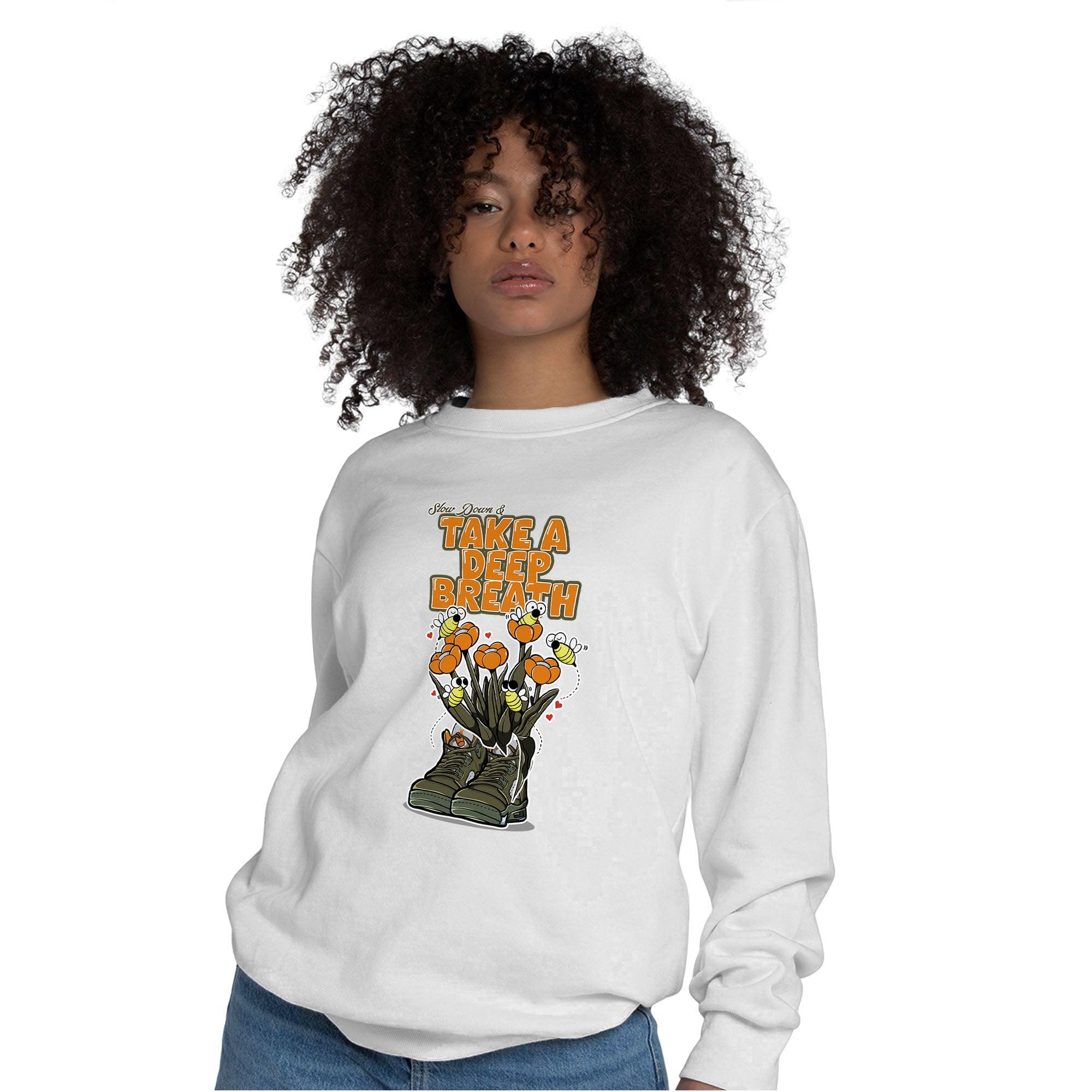 Olive 5s Sweatshirt Match Bee Sneaker - NastyJamz
