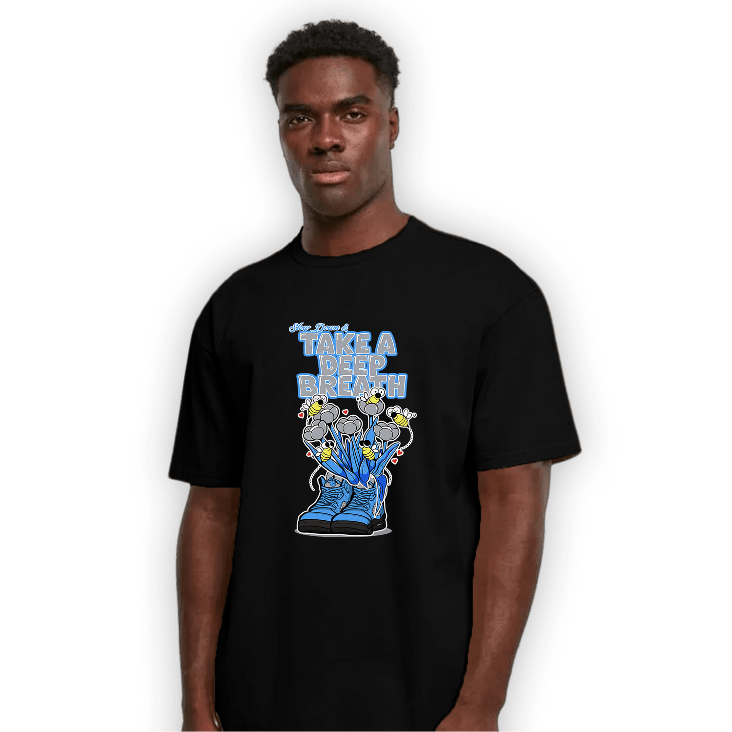 University Blue 5s T Shirt Match Bee Sneaker - NastyJamz