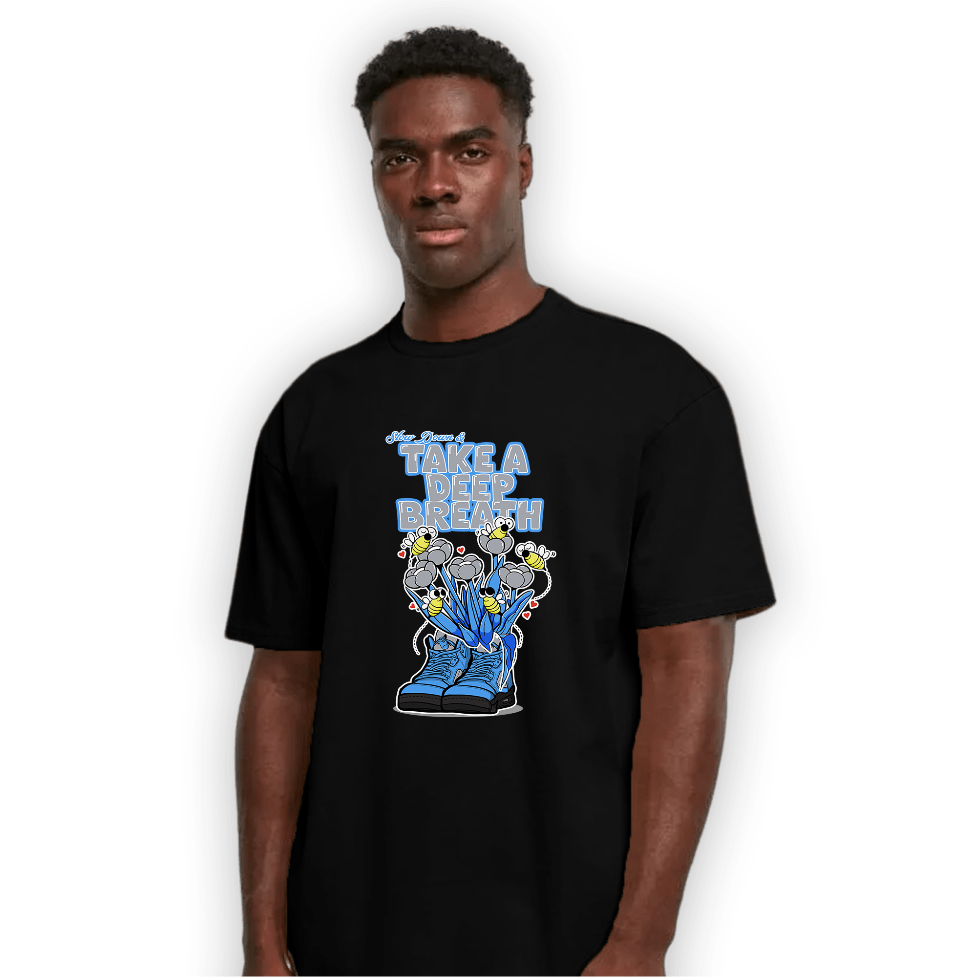 University Blue 5s T Shirt Match Bee Sneaker - NastyJamz