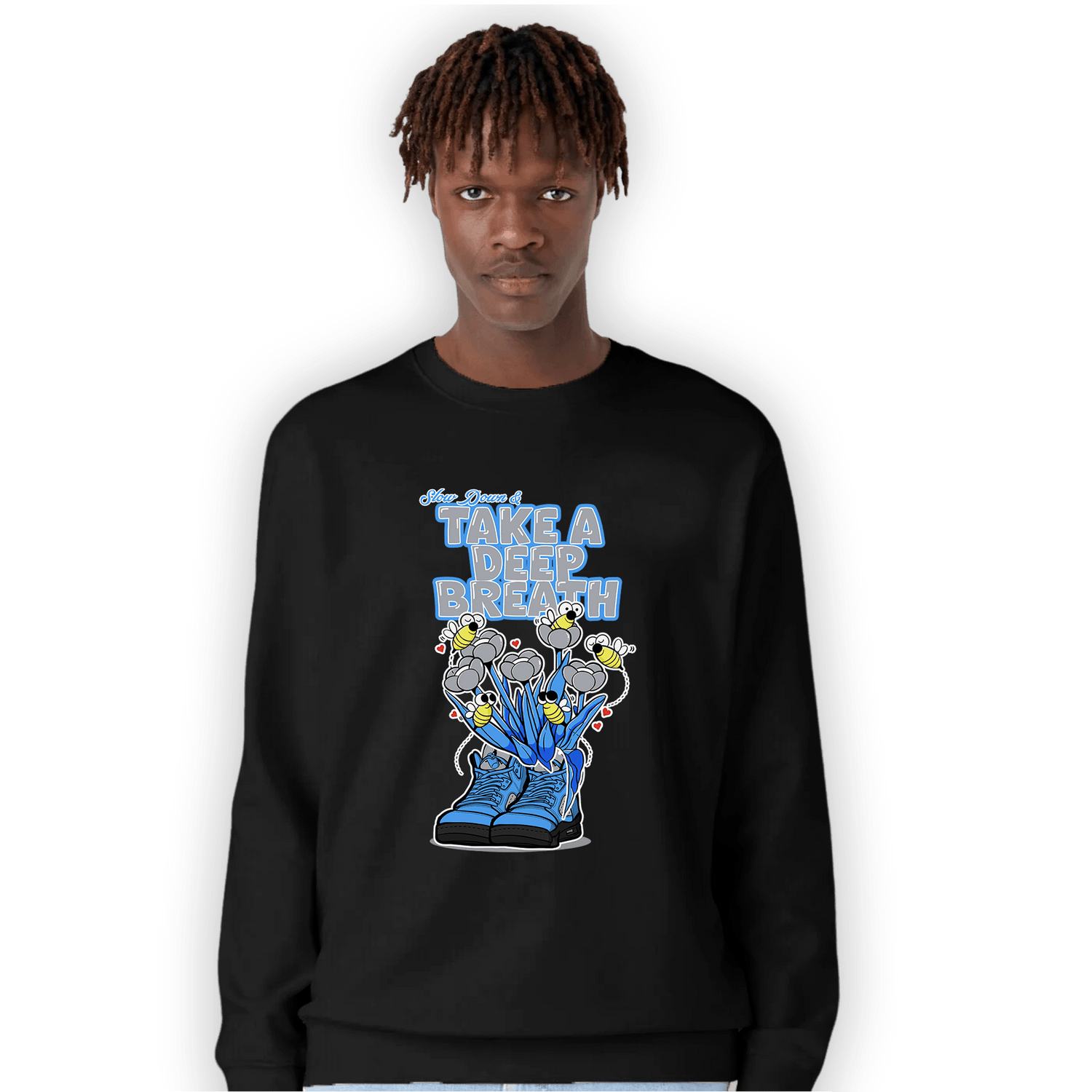 University Blue 5s Sweatshirt Match Bee Sneaker - NastyJamz