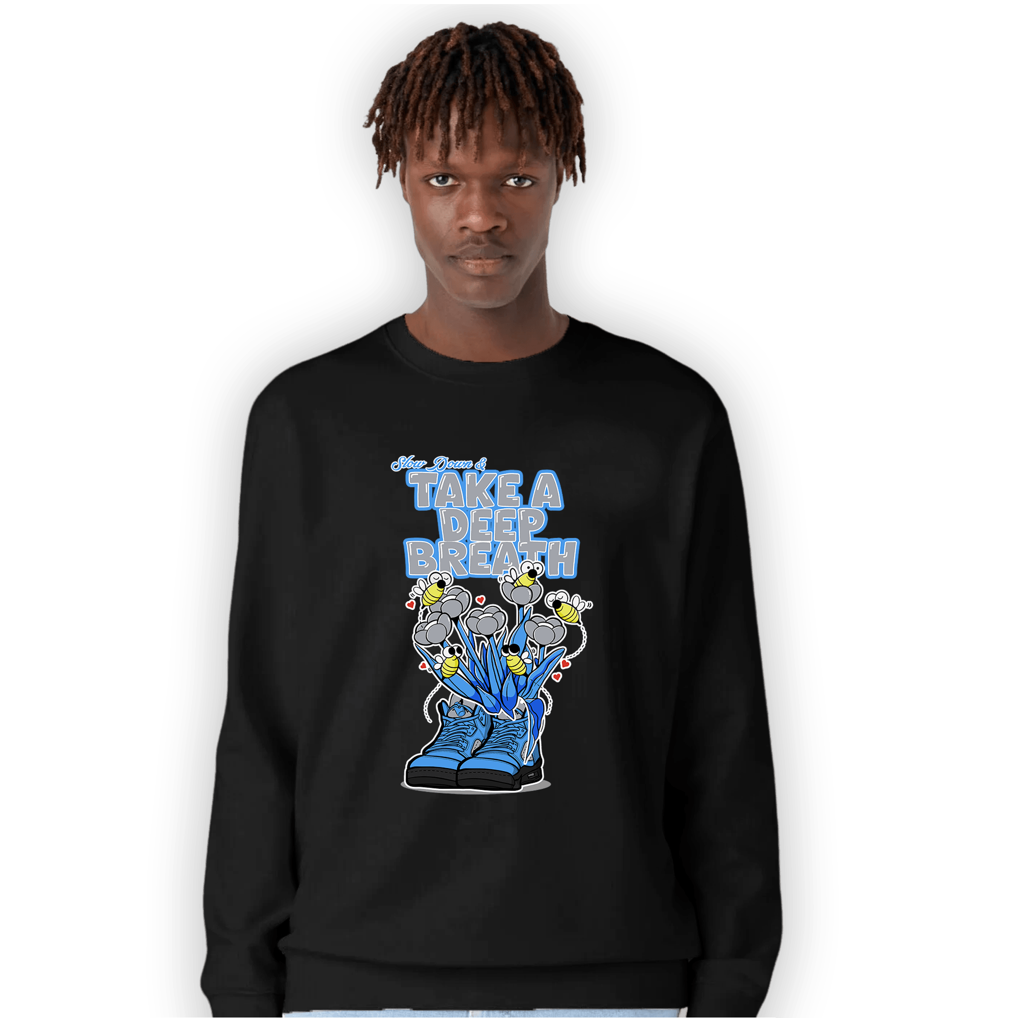 University Blue 5s Sweatshirt Match Bee Sneaker - NastyJamz