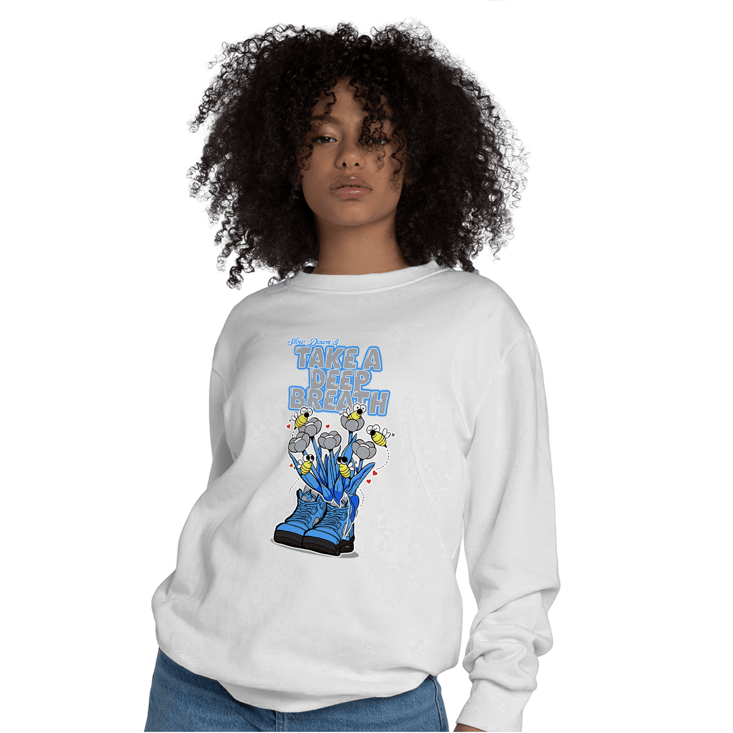 University Blue 5s Sweatshirt Match Bee Sneaker - NastyJamz