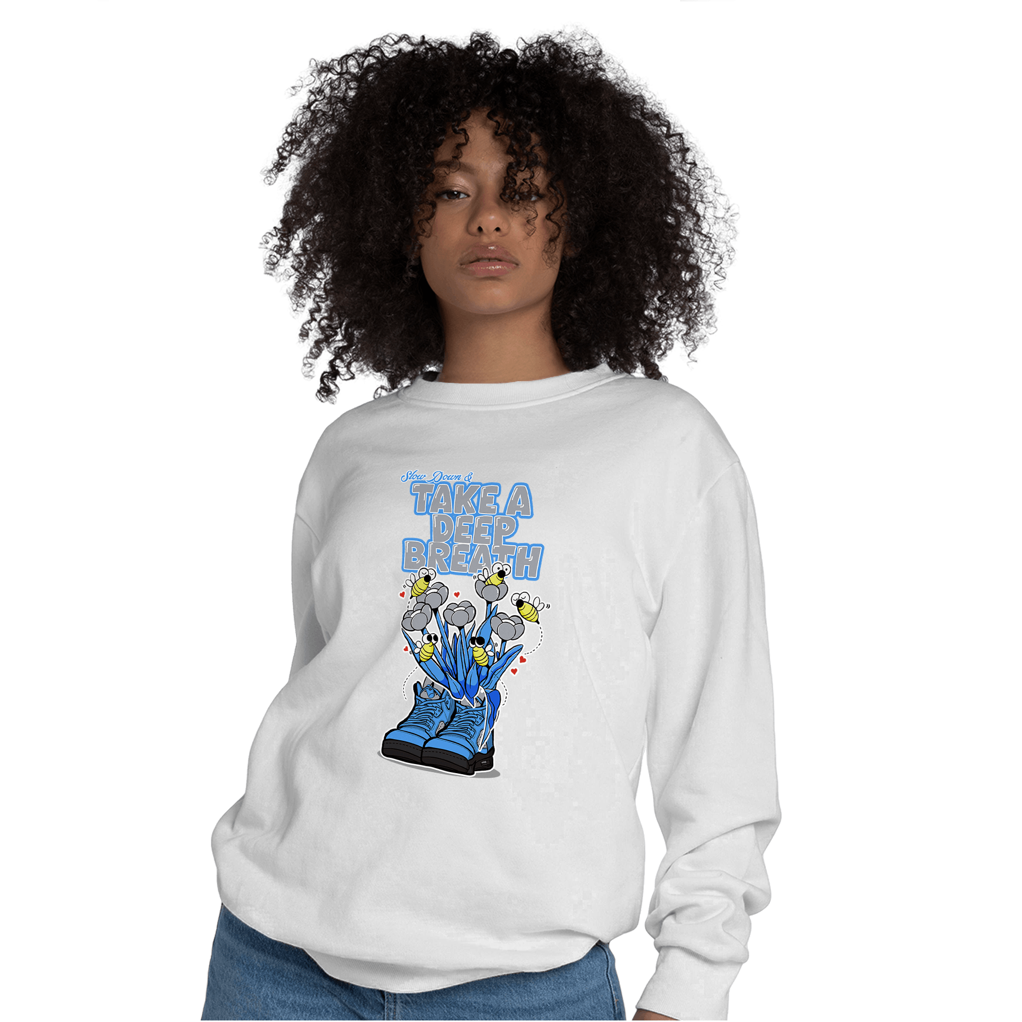 University Blue 5s Sweatshirt Match Bee Sneaker - NastyJamz