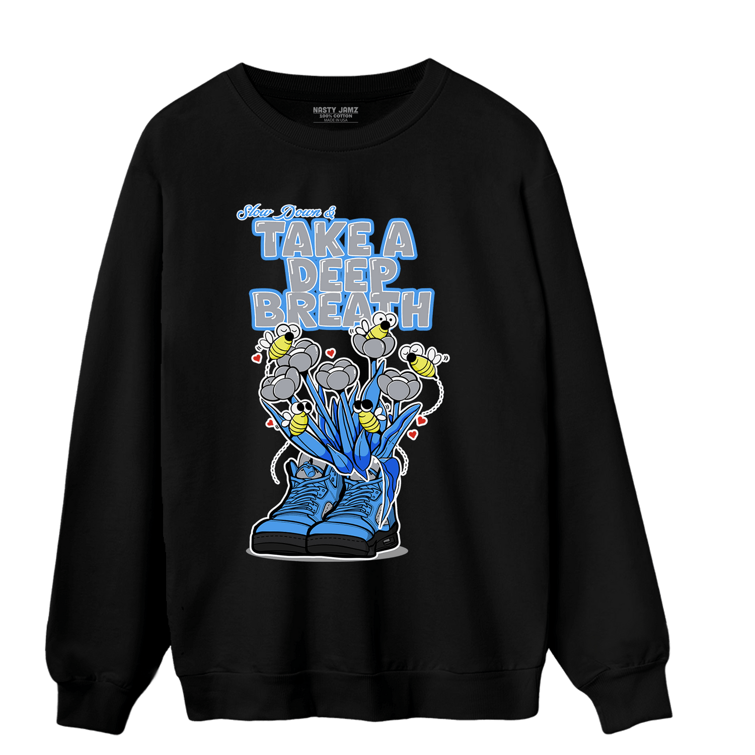 University Blue 5s Sweatshirt Match Bee Sneaker - NastyJamz