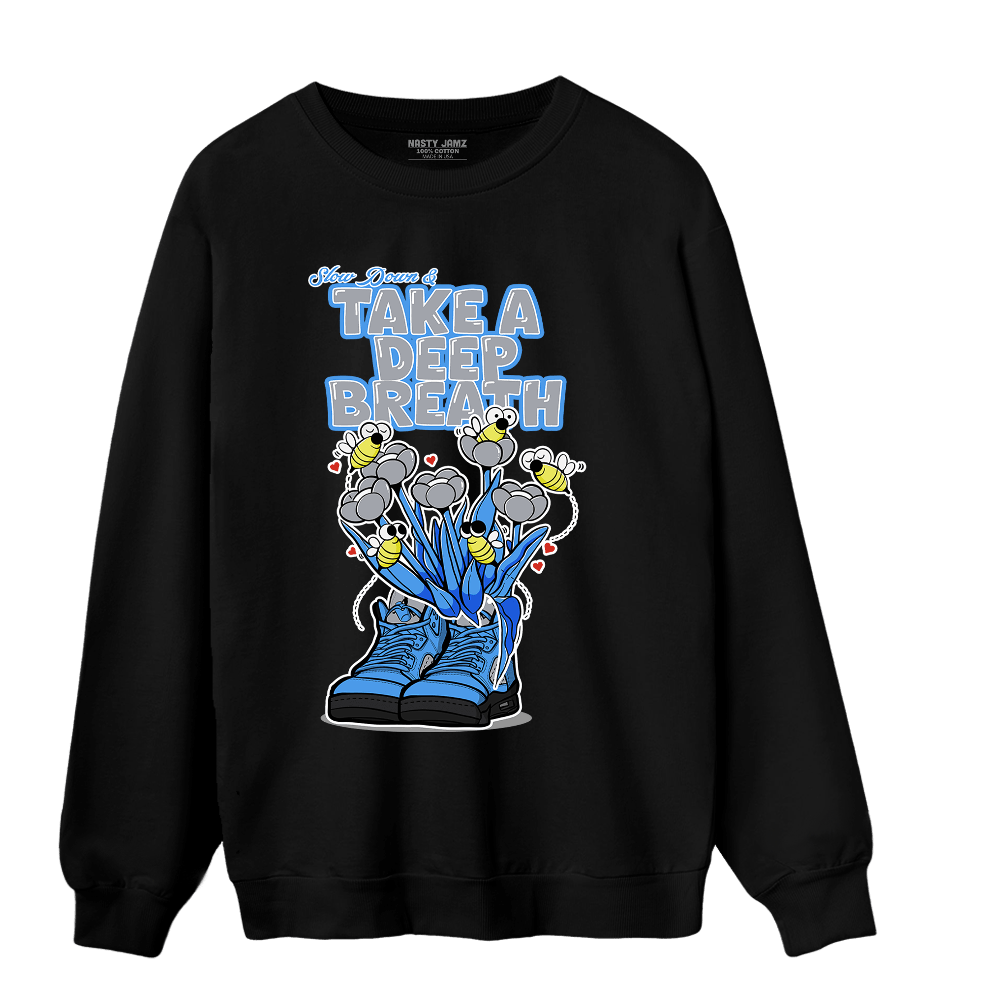 University Blue 5s Sweatshirt Match Bee Sneaker - NastyJamz