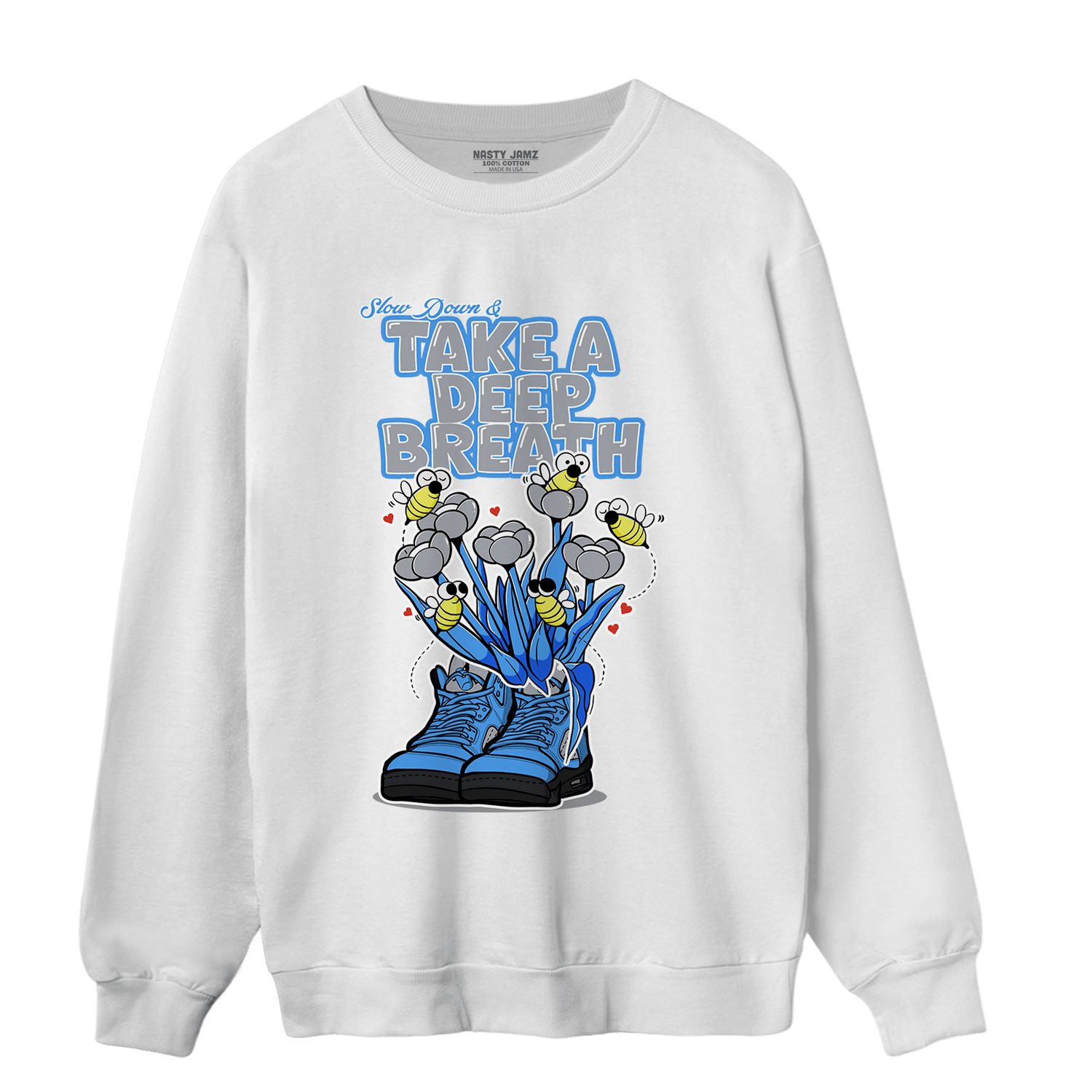 University Blue 5s Sweatshirt Match Bee Sneaker - NastyJamz
