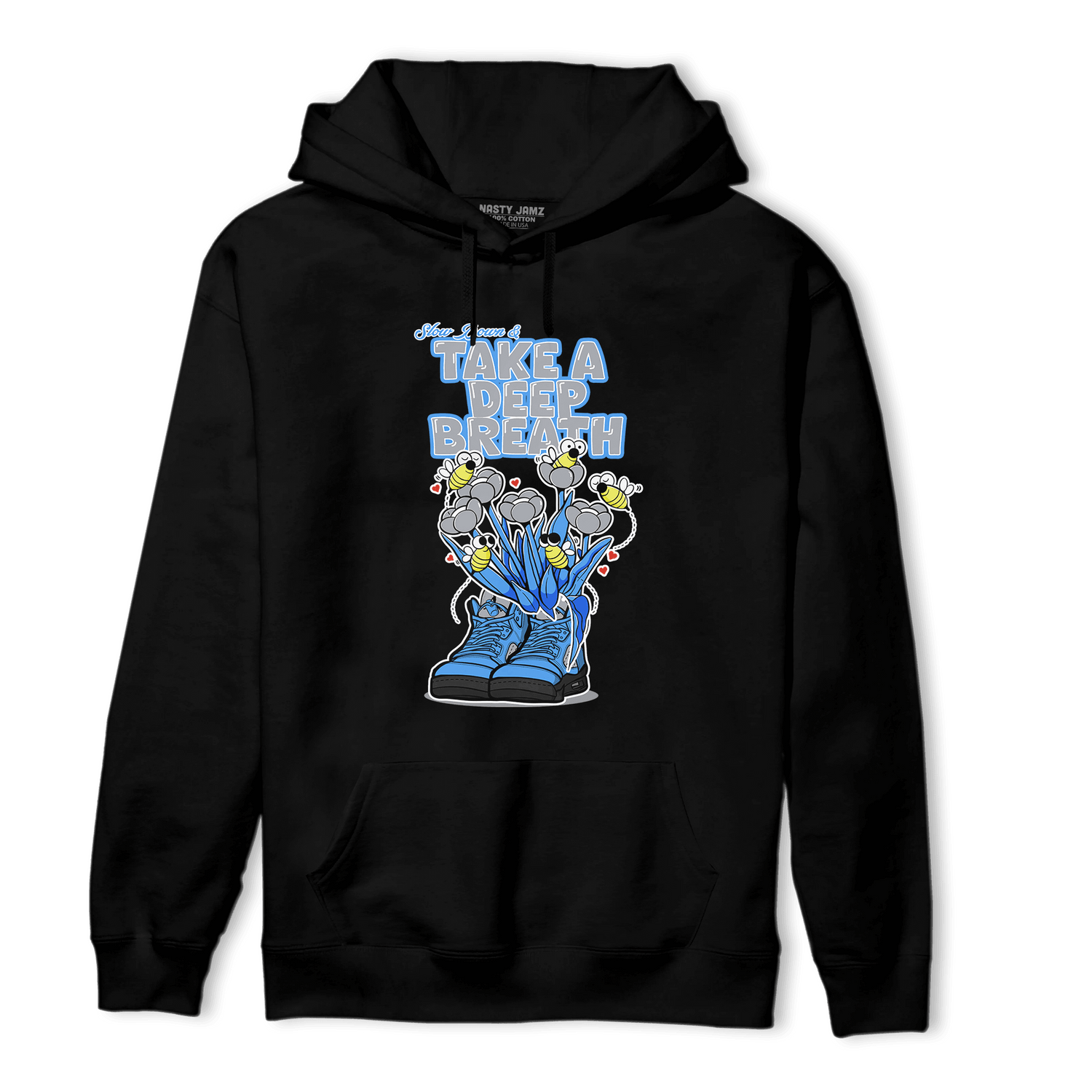 University Blue 5s Hoodie Match Bee Sneaker - NastyJamz