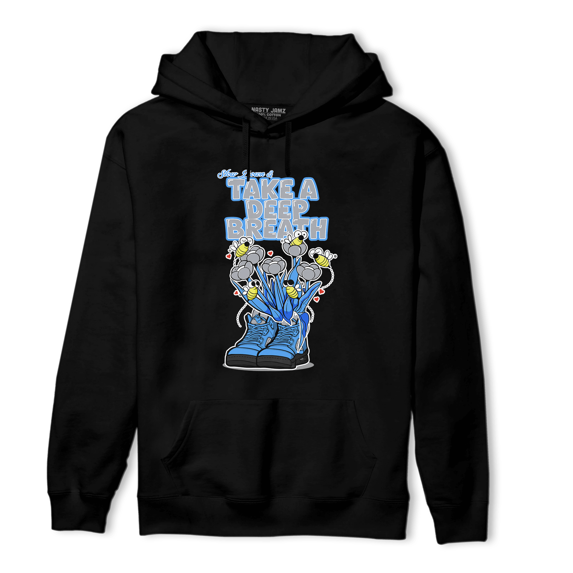 University Blue 5s Hoodie Match Bee Sneaker - NastyJamz