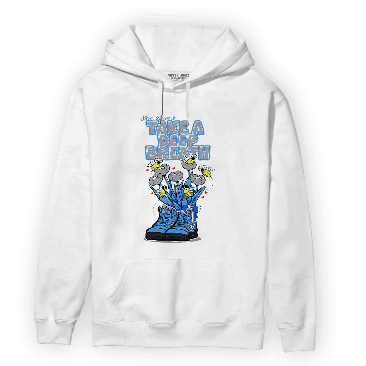 University Blue 5s Hoodie Match Bee Sneaker - NastyJamz