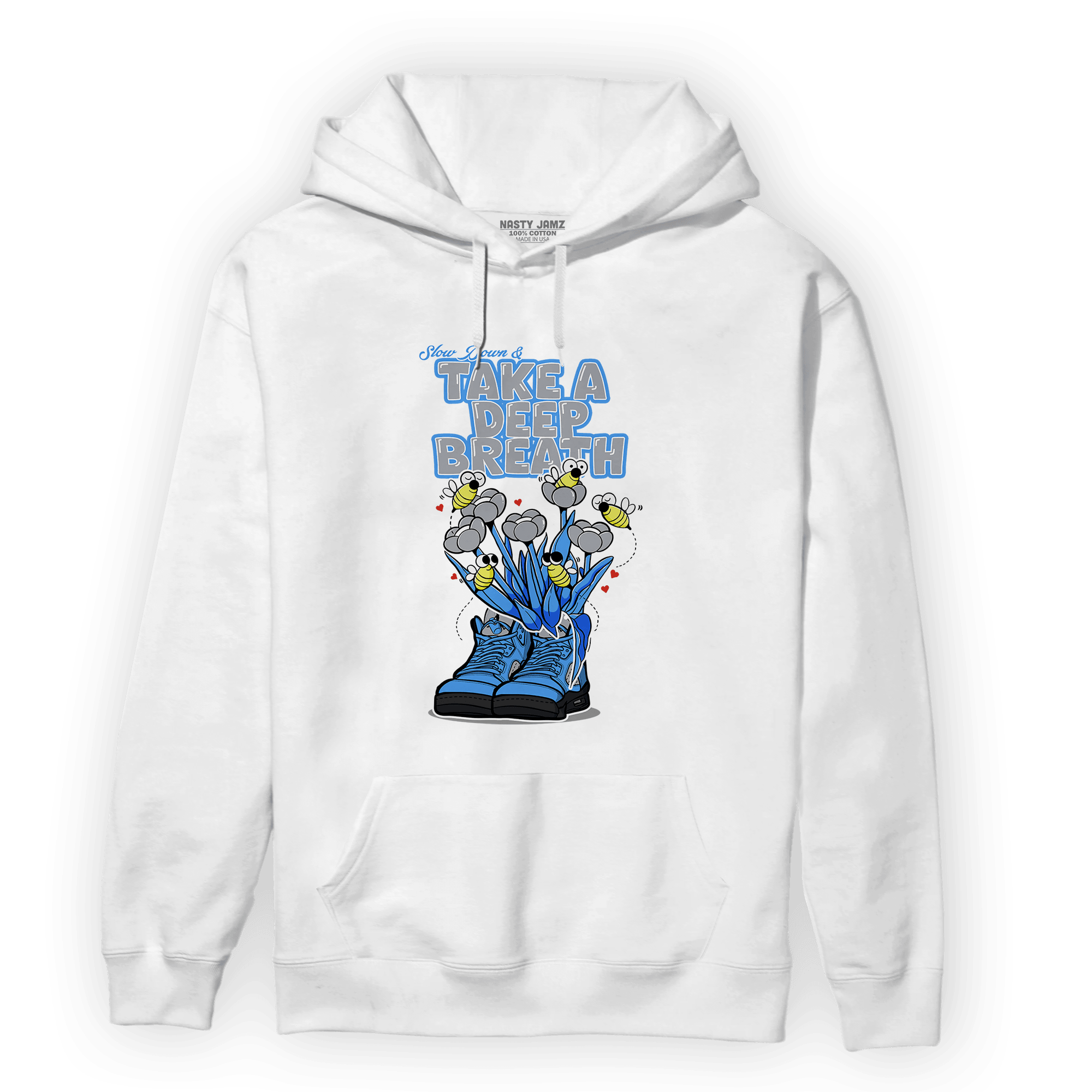 University Blue 5s Hoodie Match Bee Sneaker - NastyJamz