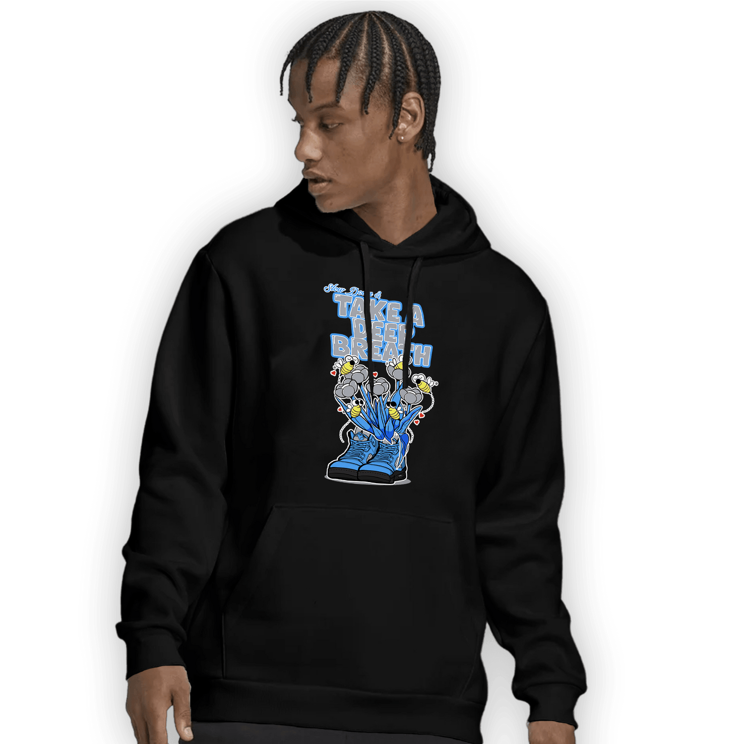 University Blue 5s Hoodie Match Bee Sneaker - NastyJamz