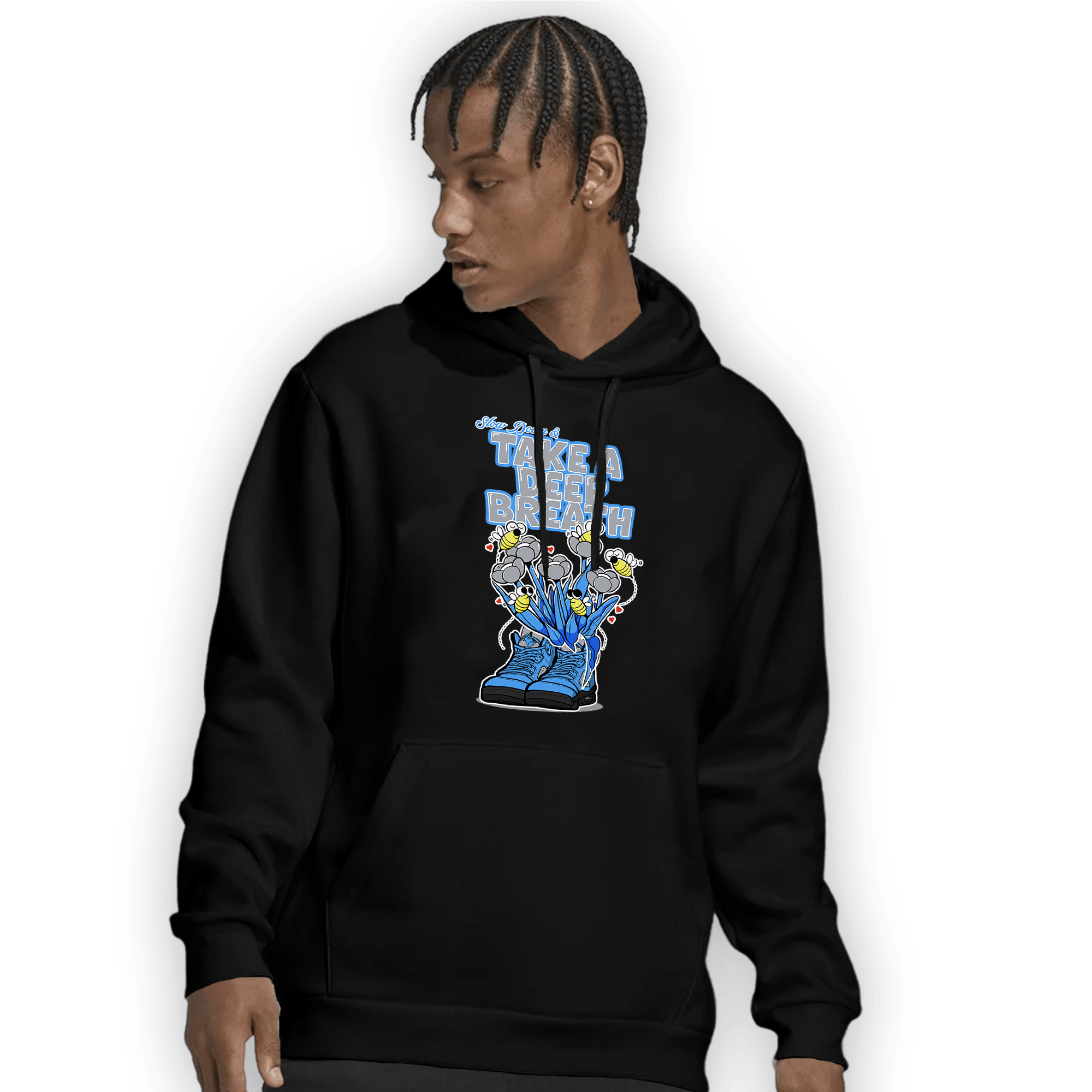 University Blue 5s Hoodie Match Bee Sneaker - NastyJamz