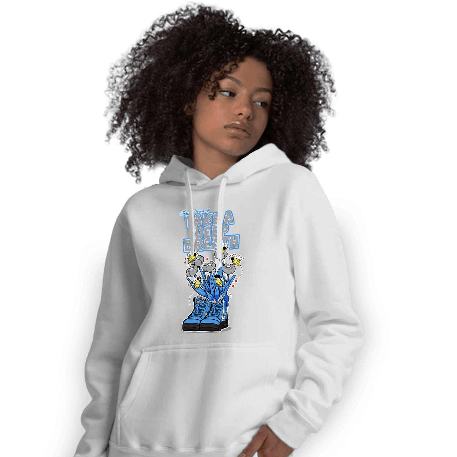 University Blue 5s Hoodie Match Bee Sneaker - NastyJamz