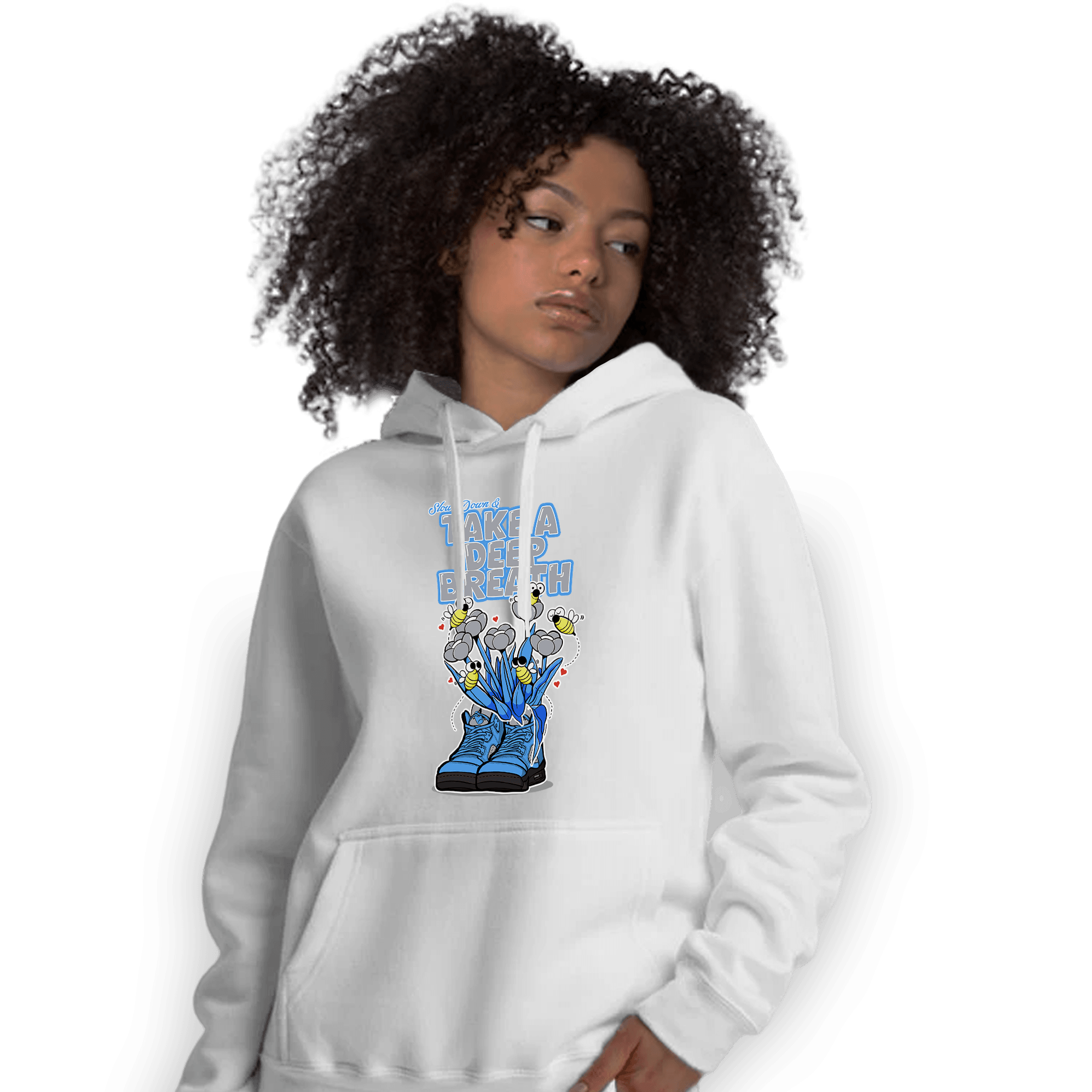 University Blue 5s Hoodie Match Bee Sneaker - NastyJamz