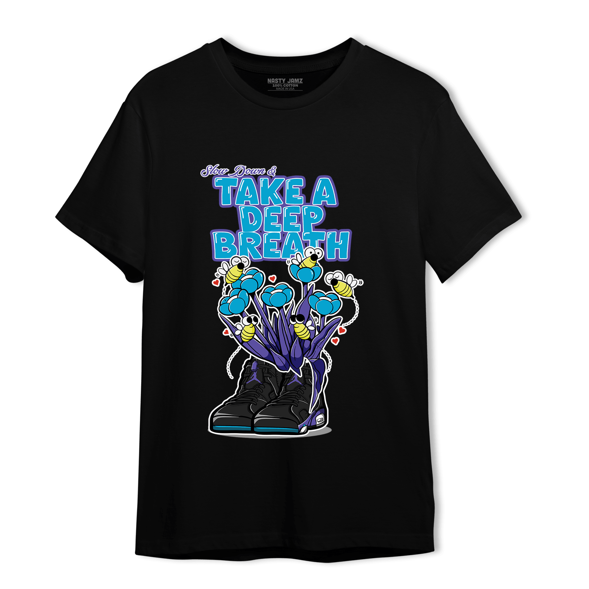 Aqua 6s T Shirt Match Bee Sneaker - NastyJamz