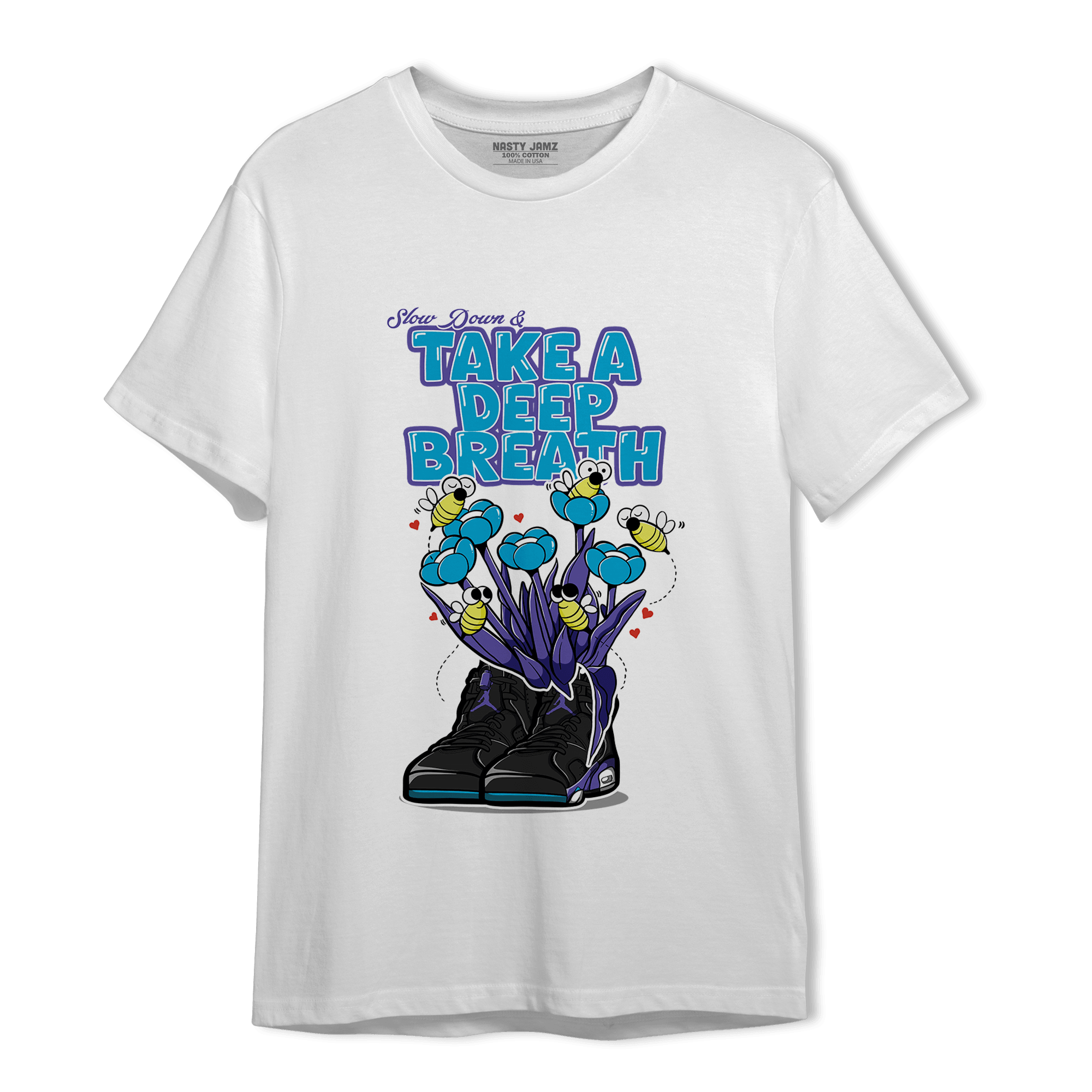 Aqua 6s T Shirt Match Bee Sneaker - NastyJamz