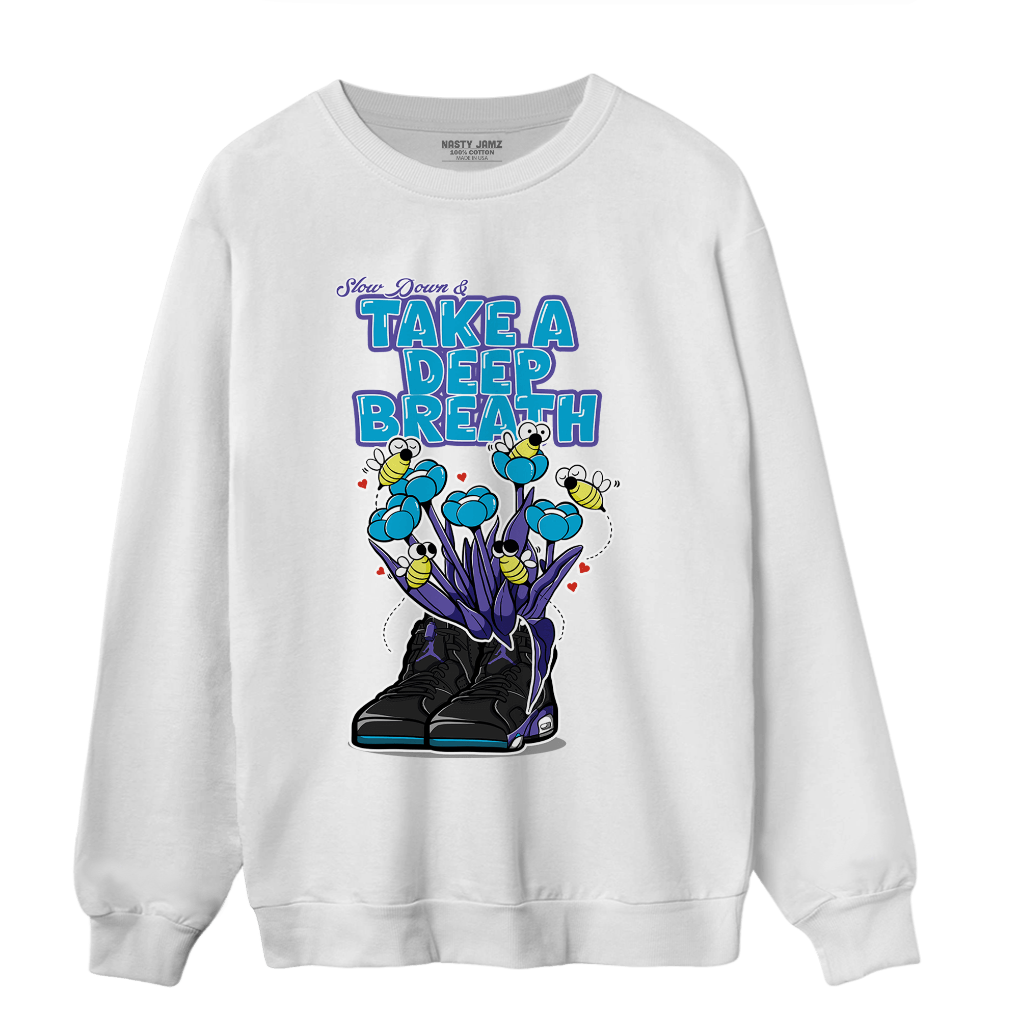 Aqua 6s Sweatshirt Match Bee Sneaker - NastyJamz
