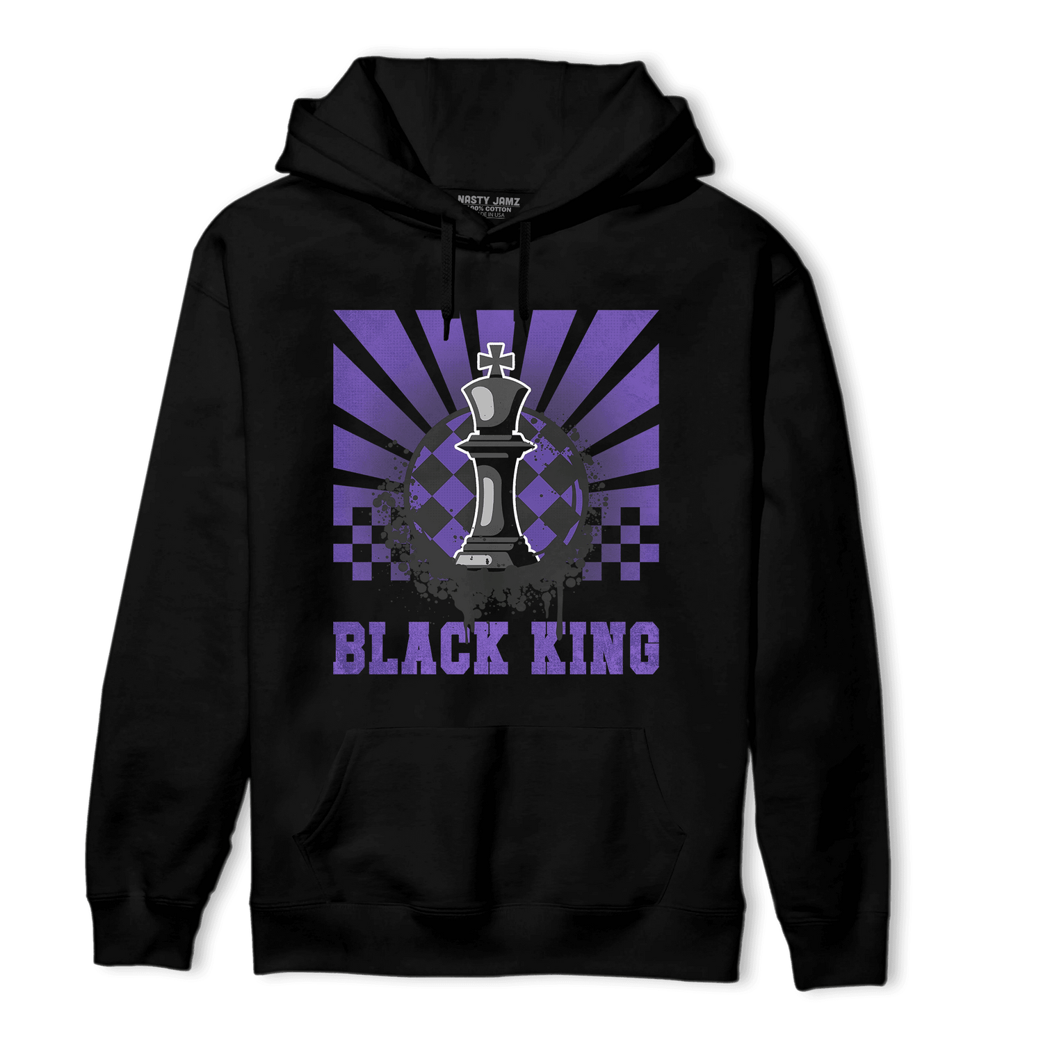 Field Purple 12s Hoodie Match Black King Collection - NastyJamz