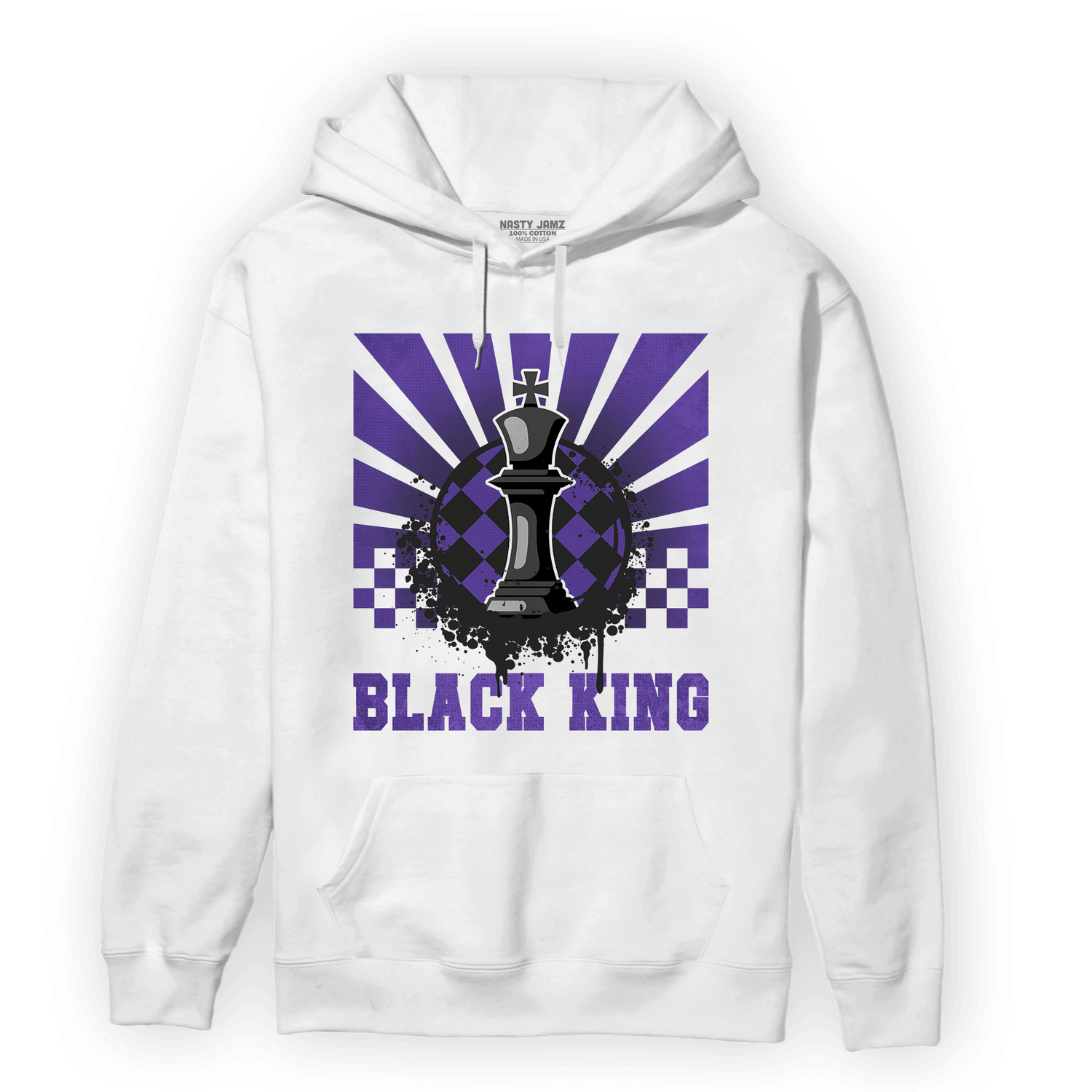 Field Purple 12s Hoodie Match Black King Collection - NastyJamz