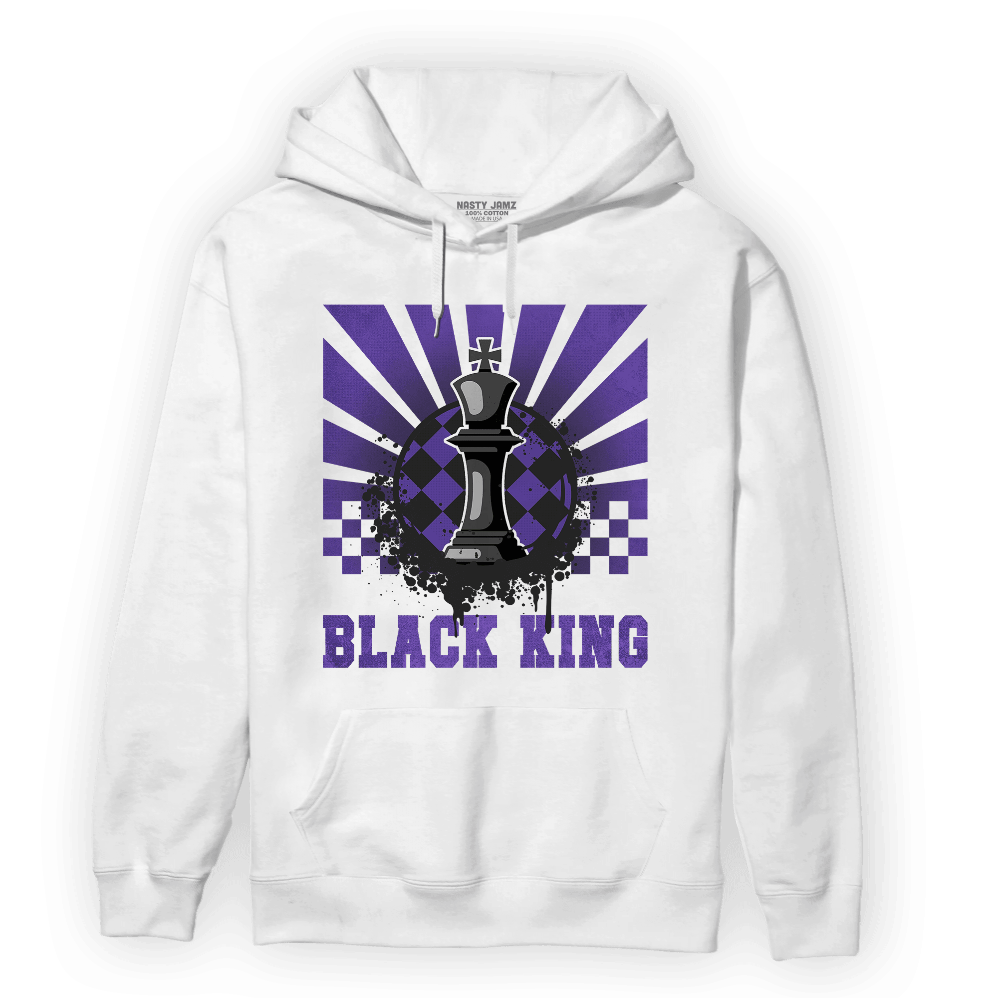 Field Purple 12s Hoodie Match Black King Collection - NastyJamz