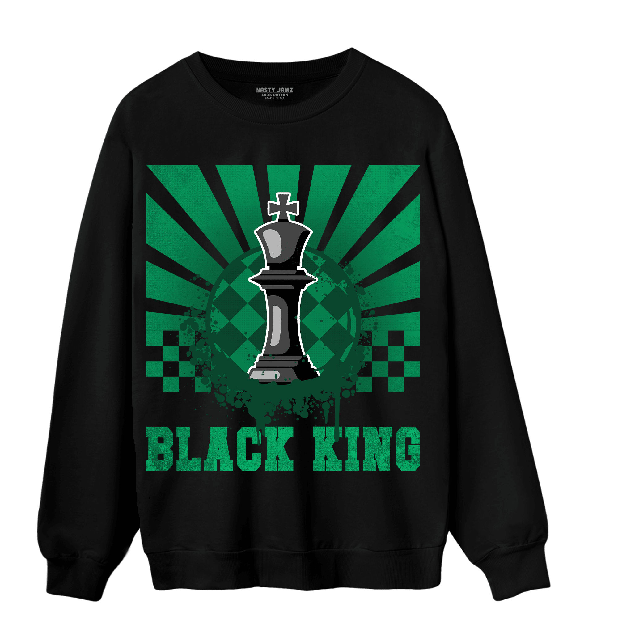 Celtic Lucky Green 1s Sweatshirt Match Black King Collection - NastyJamz