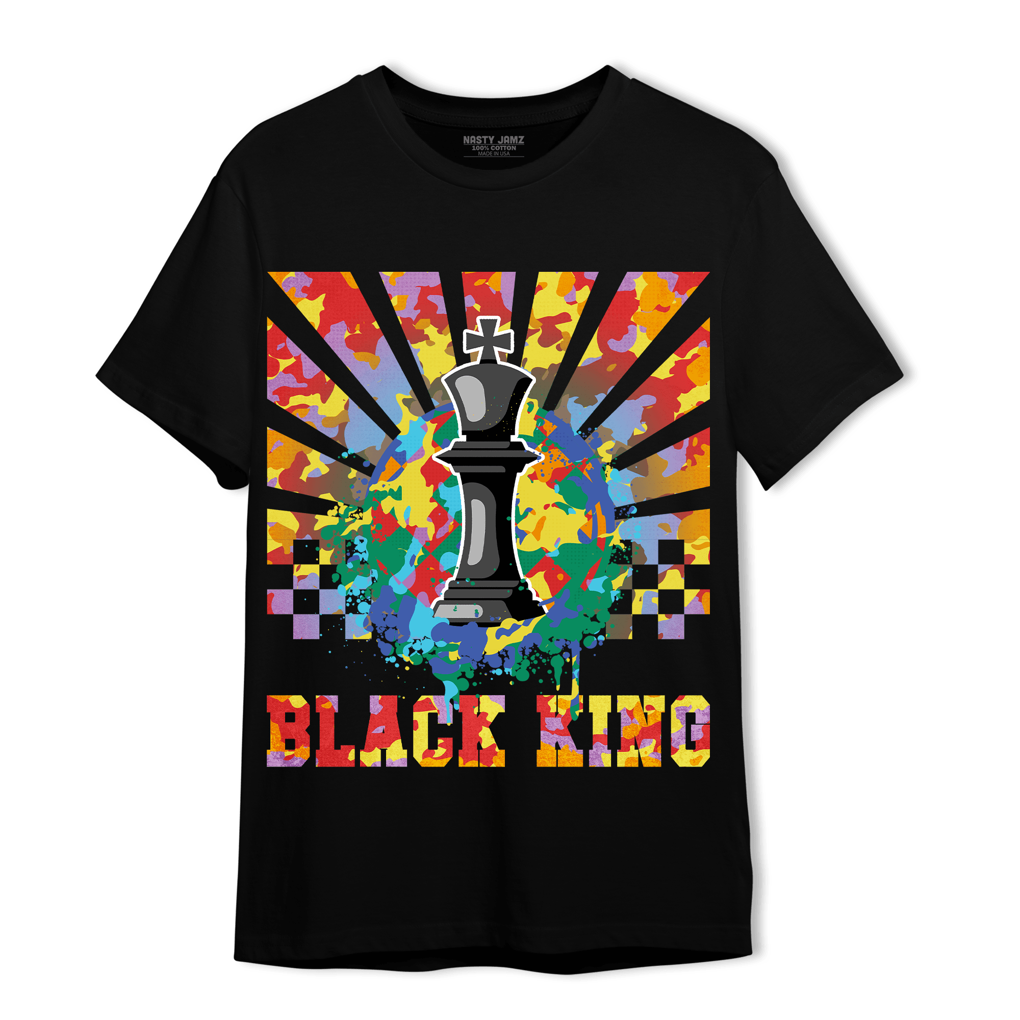 Mid GS Six Championships 1s T Shirt Match Black King Collection - NastyJamz