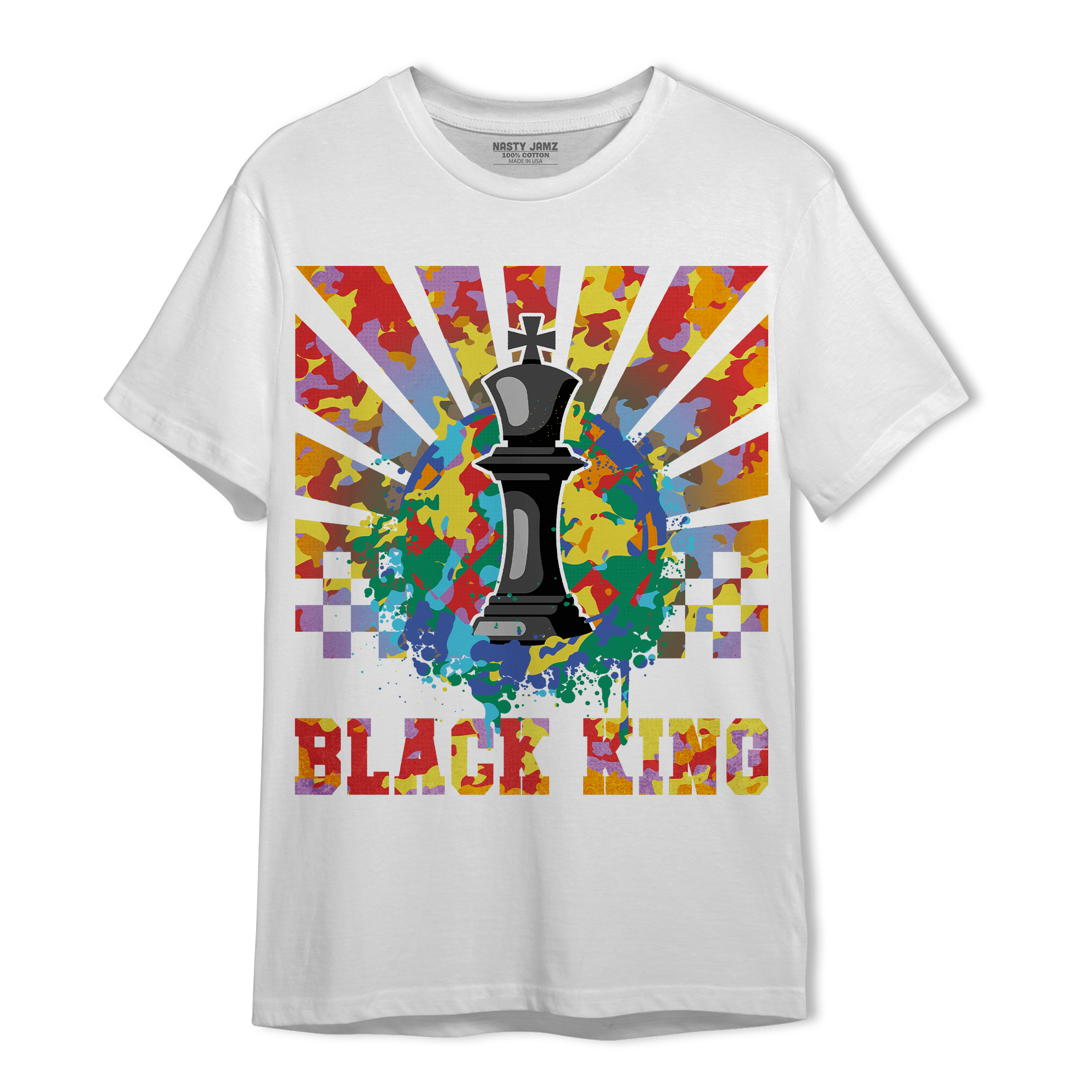 Mid GS Six Championships 1s T Shirt Match Black King Collection - NastyJamz