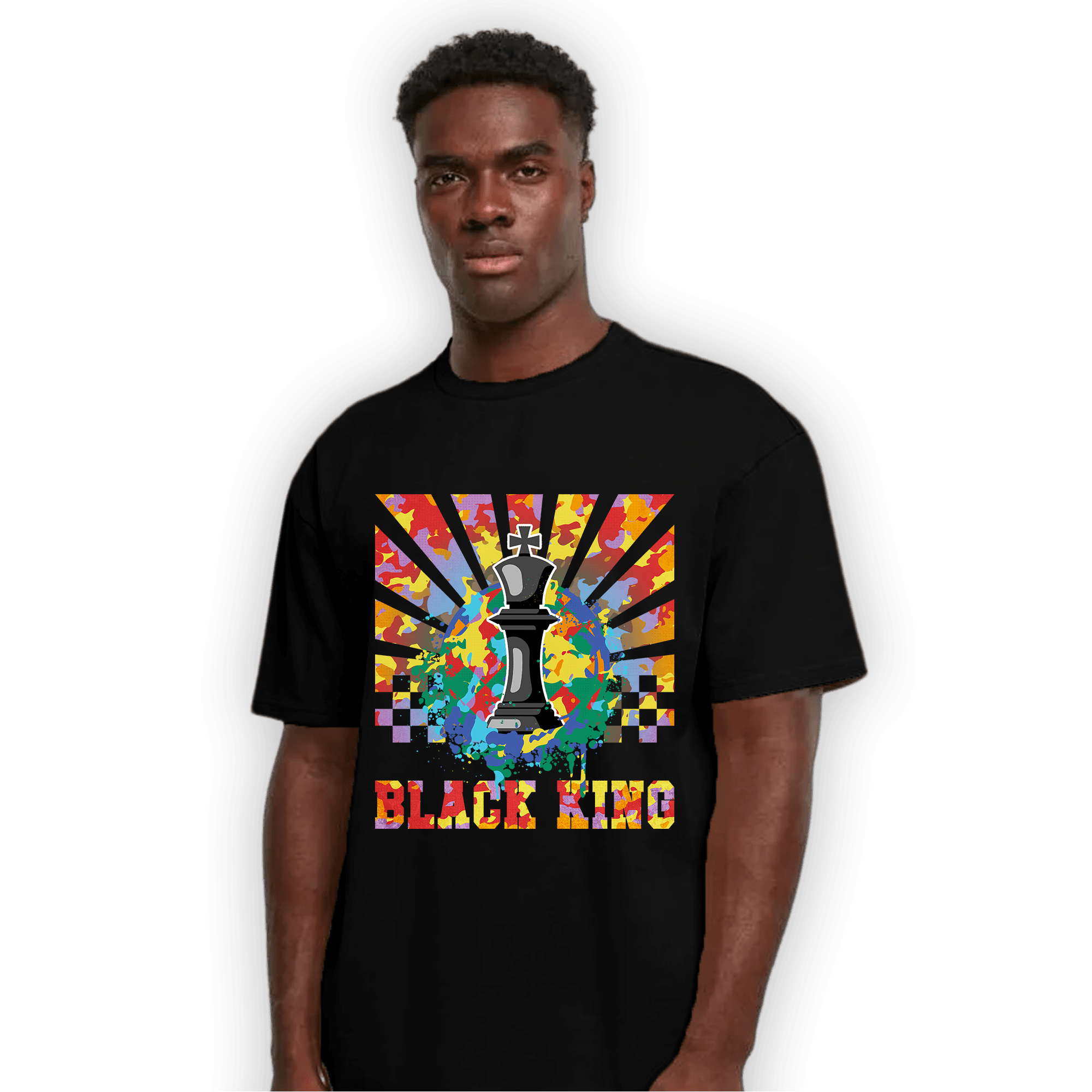 Mid GS Six Championships 1s T Shirt Match Black King Collection - NastyJamz