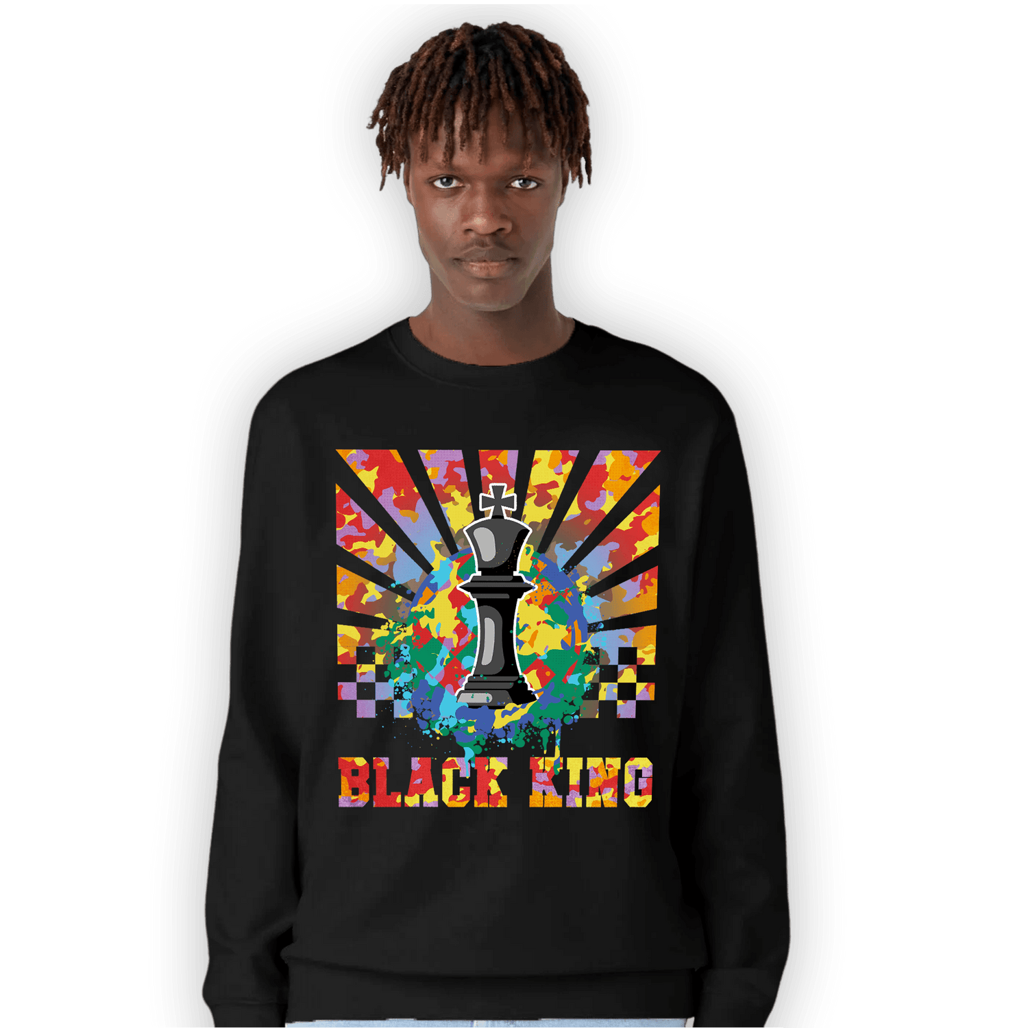 Mid GS Six Championships 1s Sweatshirt Match Black King Collection - NastyJamz