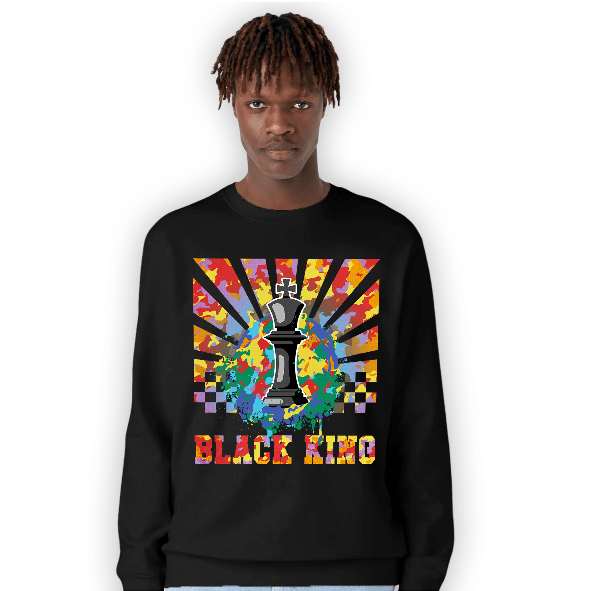 Mid GS Six Championships 1s Sweatshirt Match Black King Collection - NastyJamz