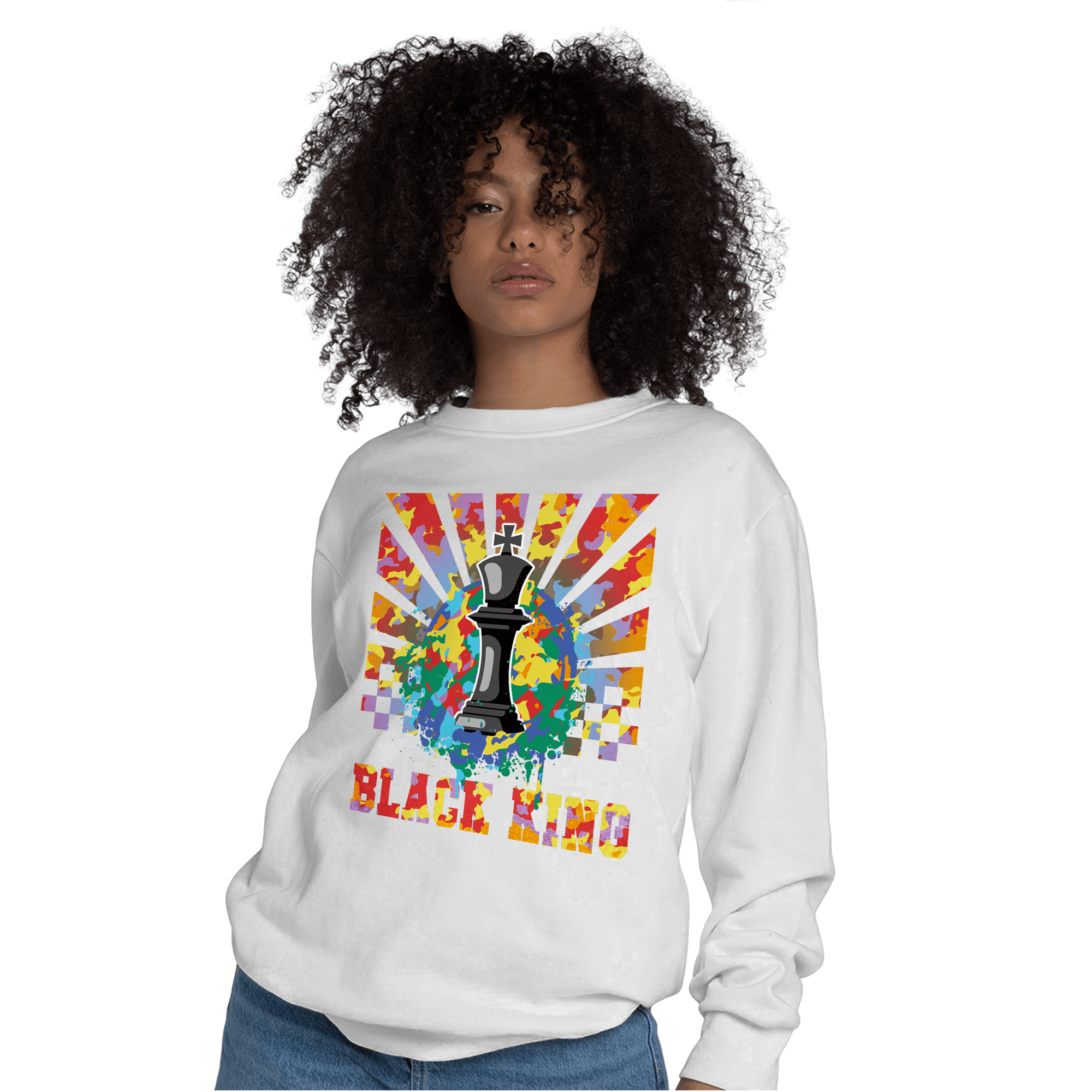 Mid GS Six Championships 1s Sweatshirt Match Black King Collection - NastyJamz