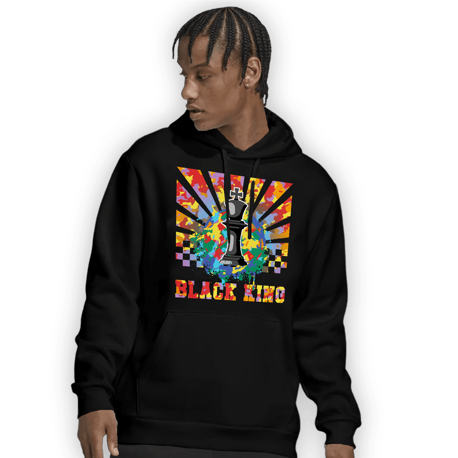 Mid GS Six Championships 1s Hoodie Match Black King Collection - NastyJamz