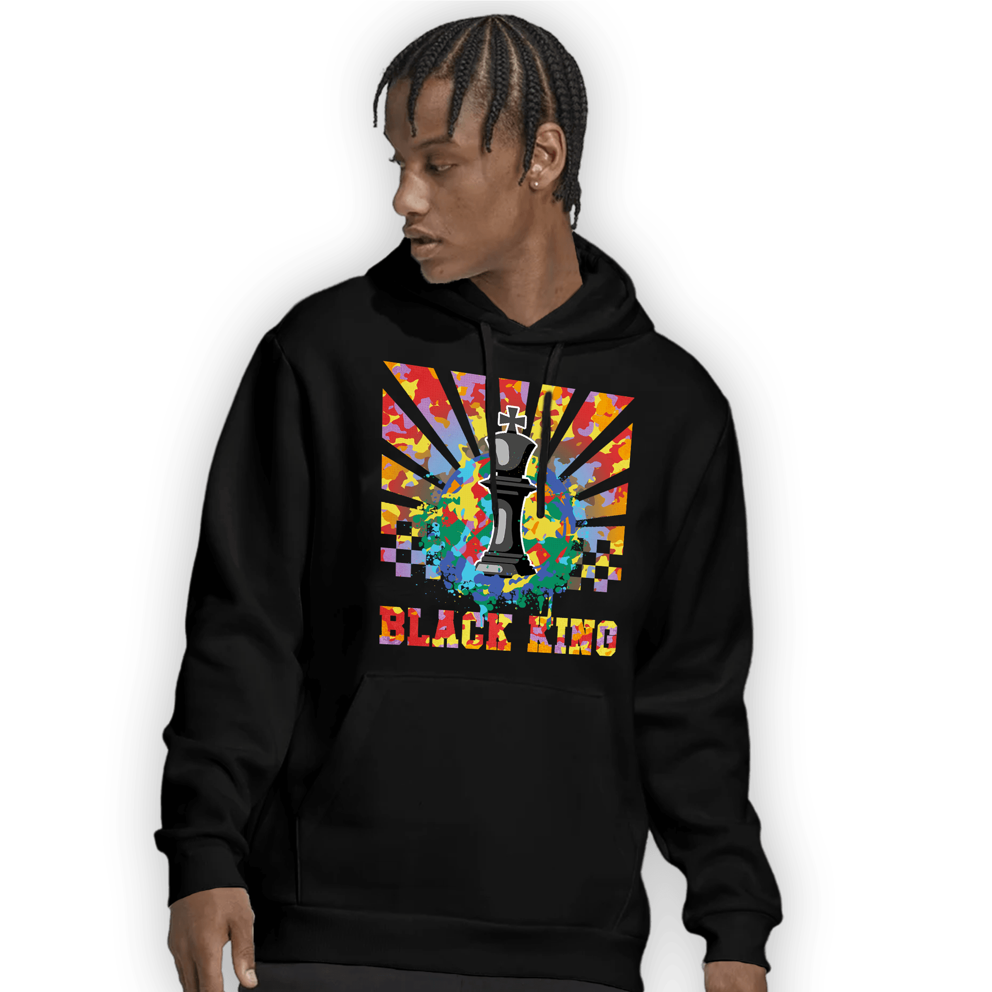 Mid GS Six Championships 1s Hoodie Match Black King Collection - NastyJamz