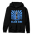 University Blue Toe 1s Hoodie Match Black King Collection - NastyJamz