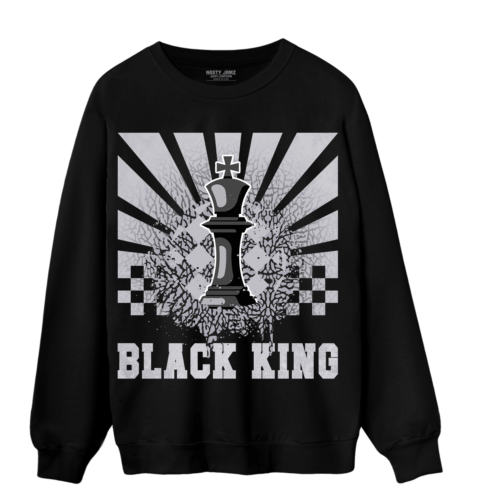 Off Noir 3s Sweatshirt Match Black King Collection - NastyJamz