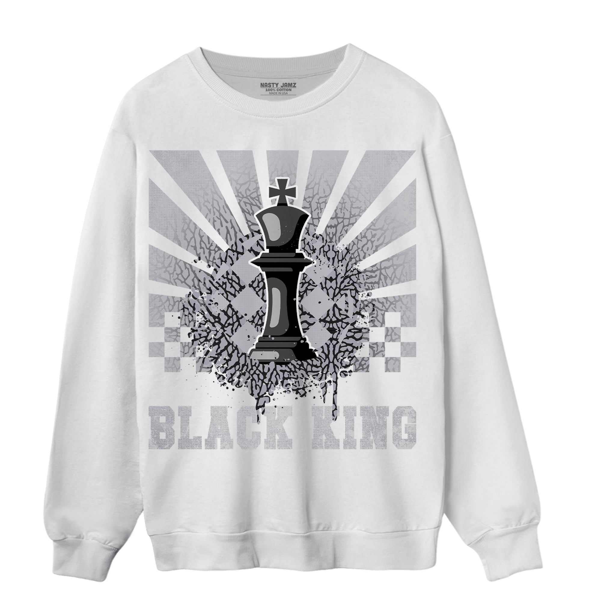Off Noir 3s Sweatshirt Match Black King Collection - NastyJamz