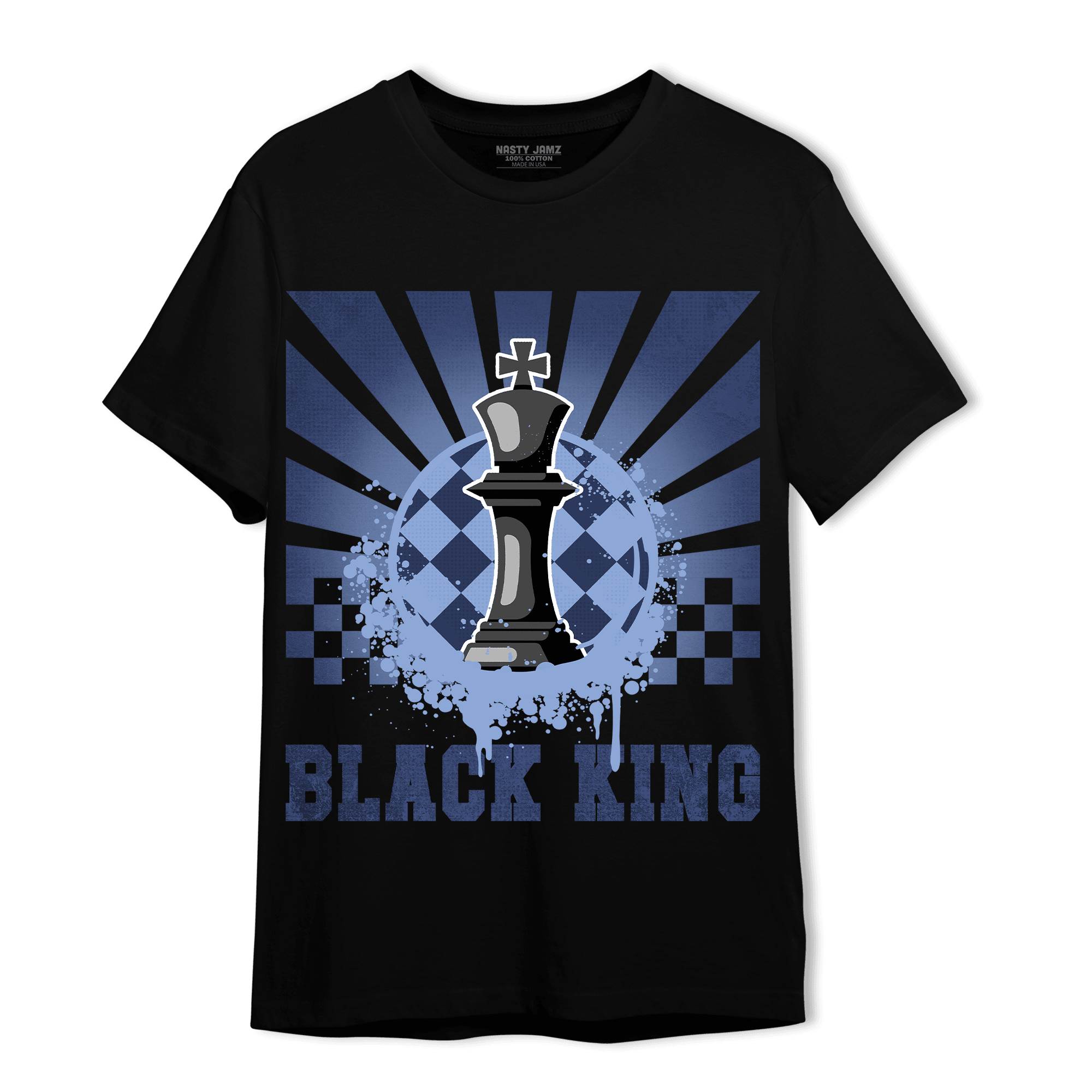 Midnight Navy 5s T Shirt Match Black King Collection - NastyJamz