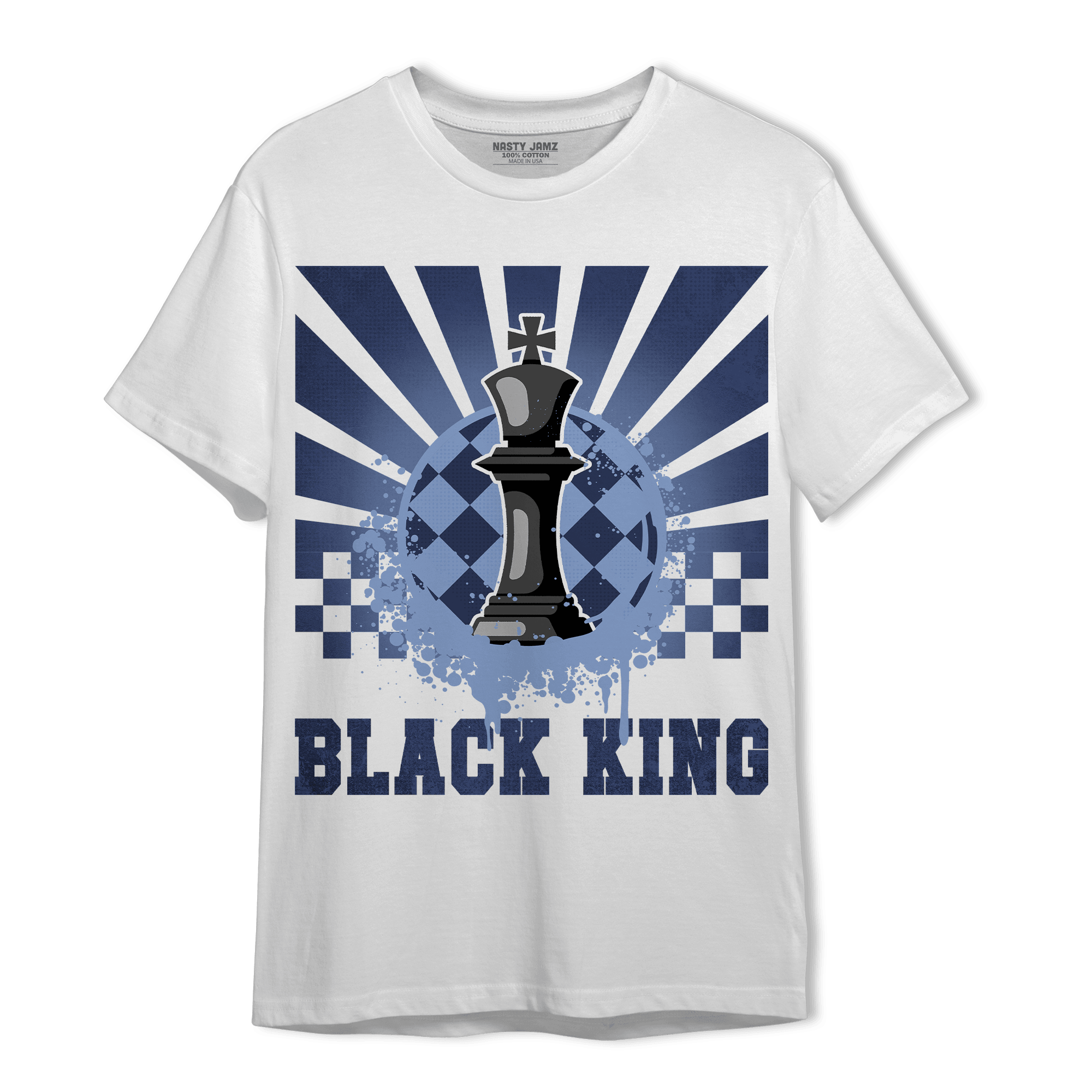 Midnight Navy 5s T Shirt Match Black King Collection - NastyJamz