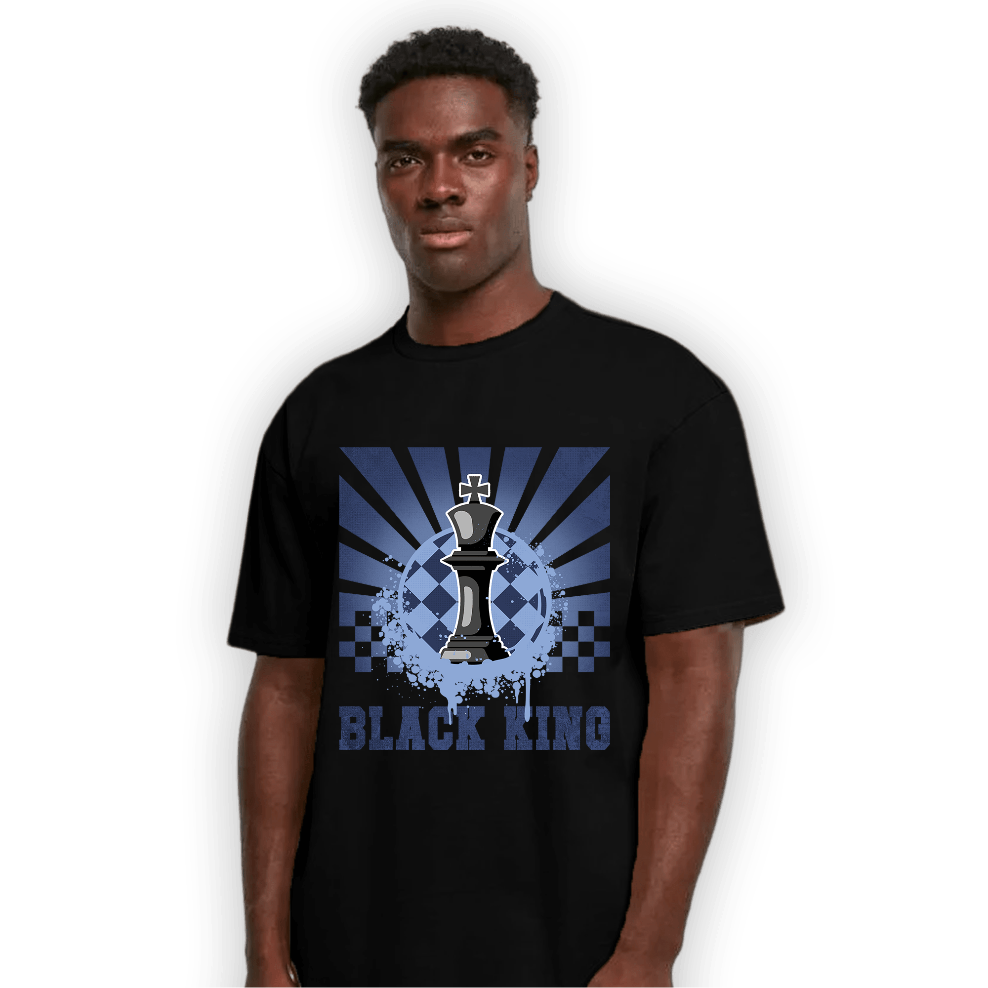 Midnight Navy 5s T Shirt Match Black King Collection - NastyJamz