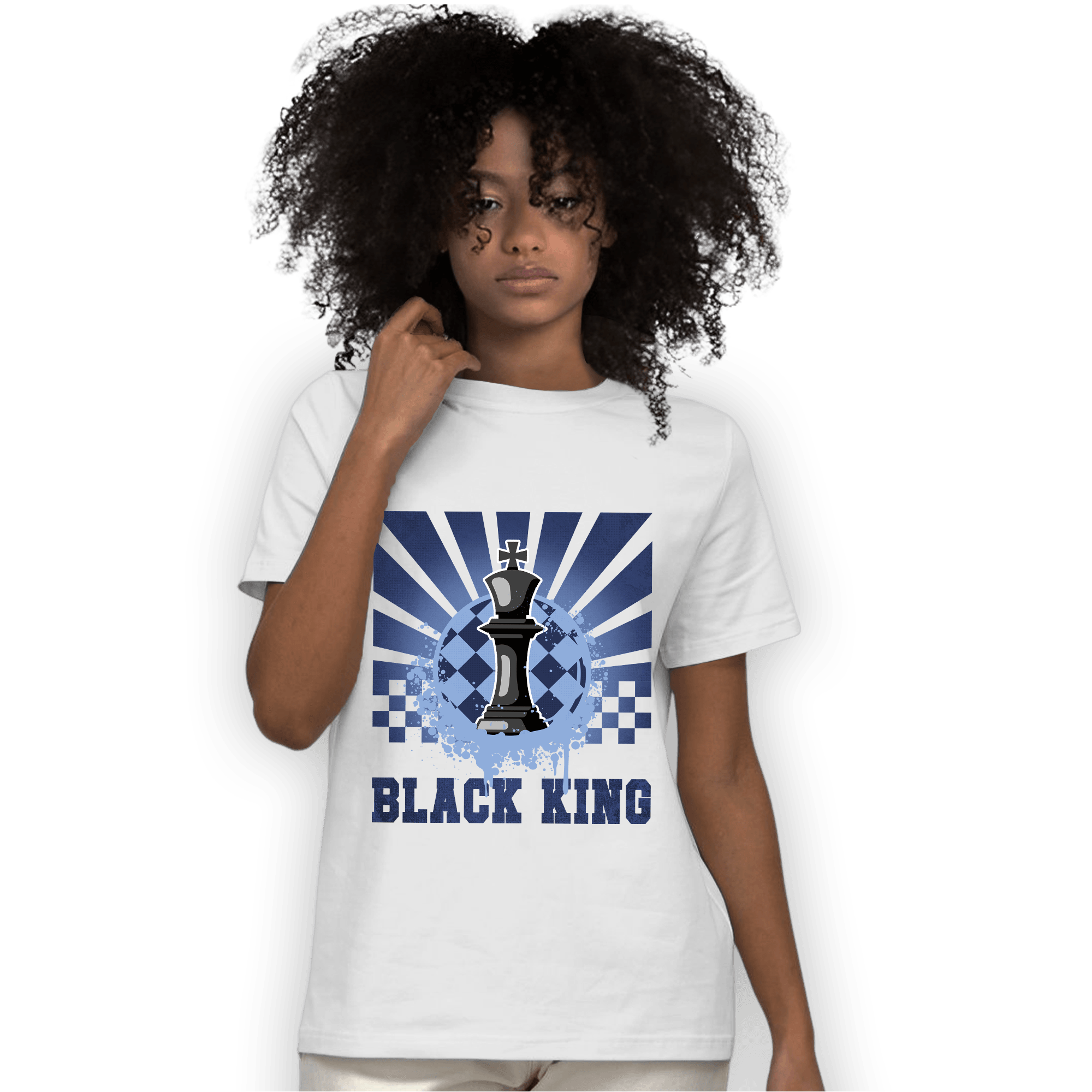 Midnight Navy 5s T Shirt Match Black King Collection - NastyJamz
