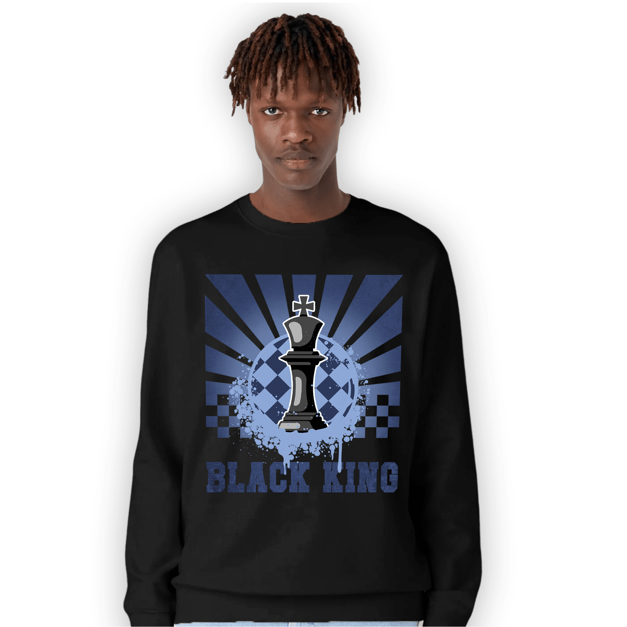Midnight Navy 5s Sweatshirt Match Black King Collection - NastyJamz