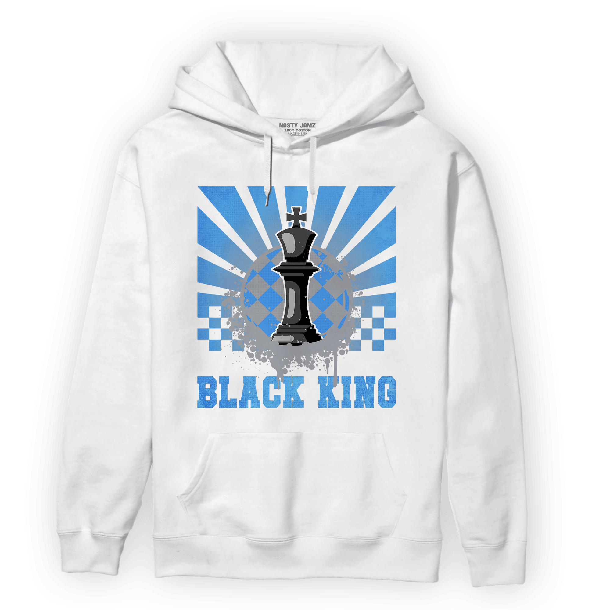 University Blue 5s Hoodie Match Black King Collection - NastyJamz