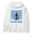 University Blue 5s Hoodie Match Black King Collection - NastyJamz