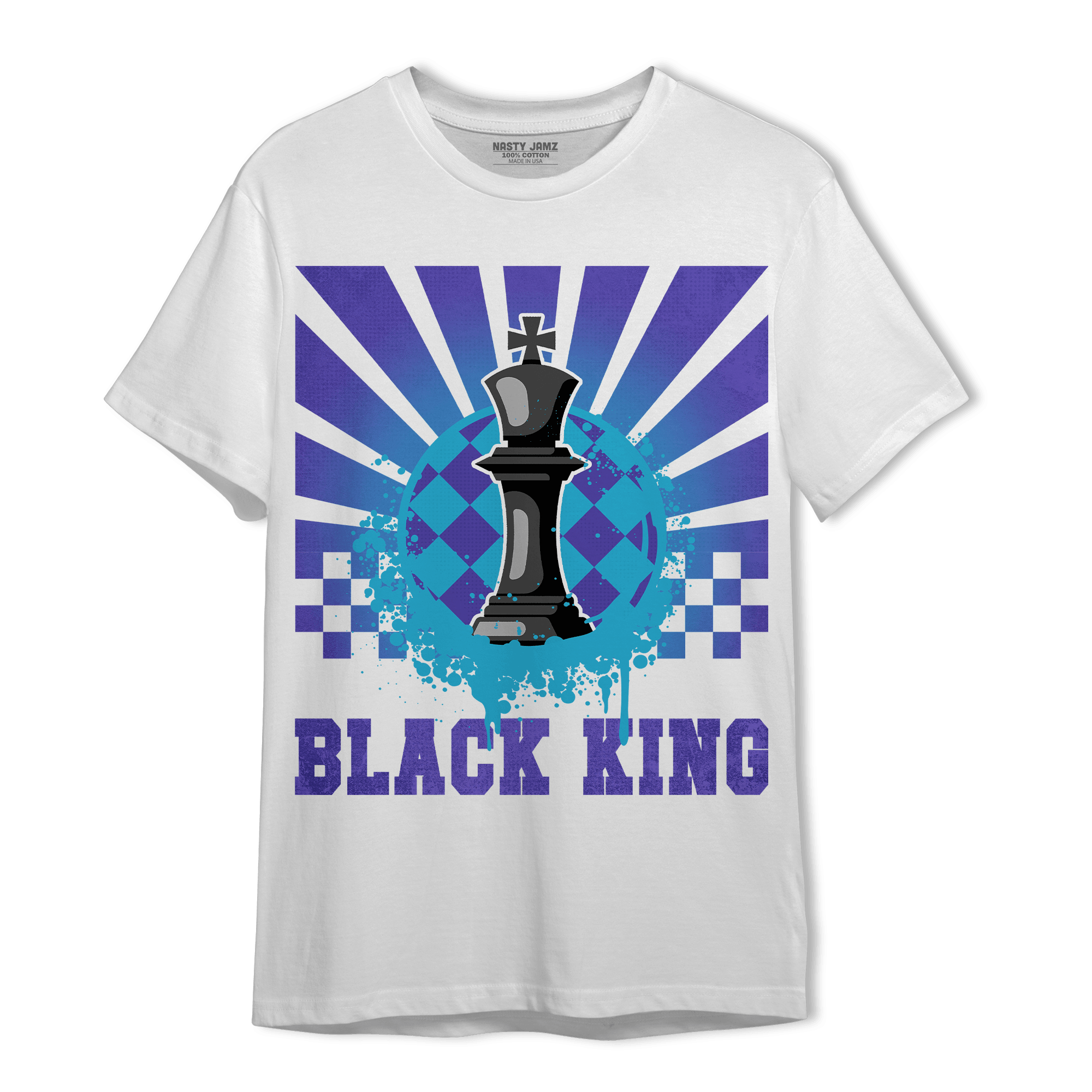 Aqua 6s T Shirt Match Black King Collection - NastyJamz