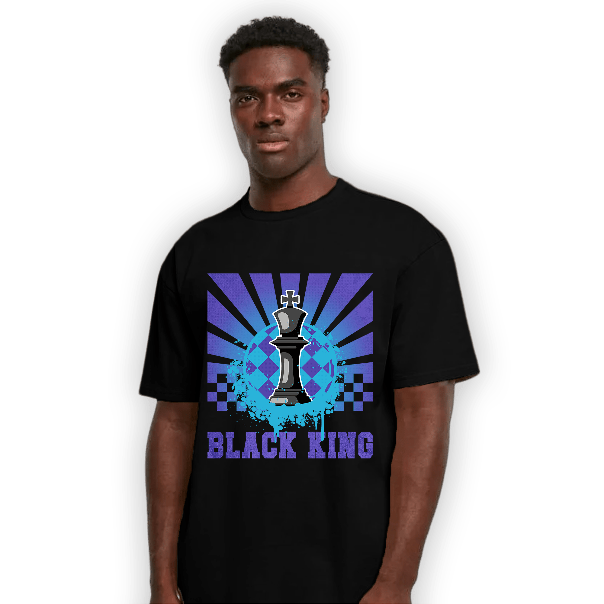 Aqua 6s T Shirt Match Black King Collection - NastyJamz